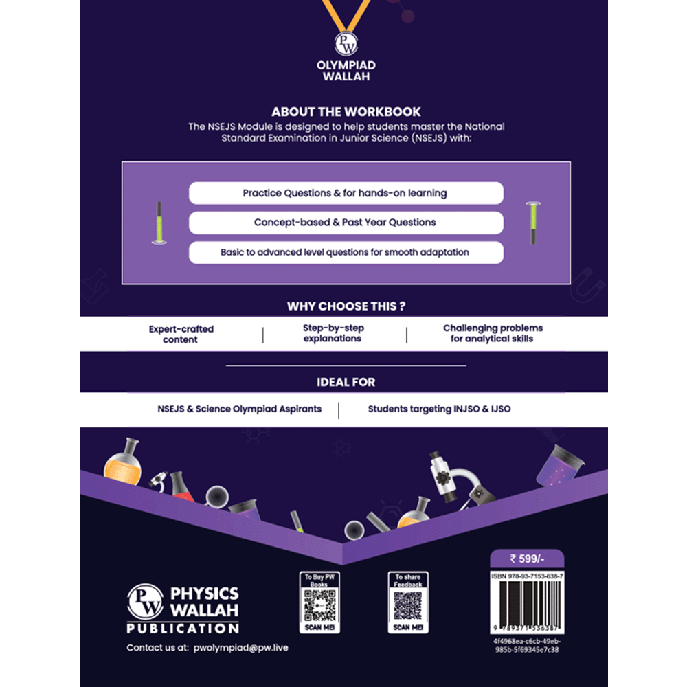 Olympiad Wallah NSEJS Champion Series For Class 8-10 (Part-1) Complete Science Prep Guide | Ideal For NSEJS, INJSO & IJSO 2025