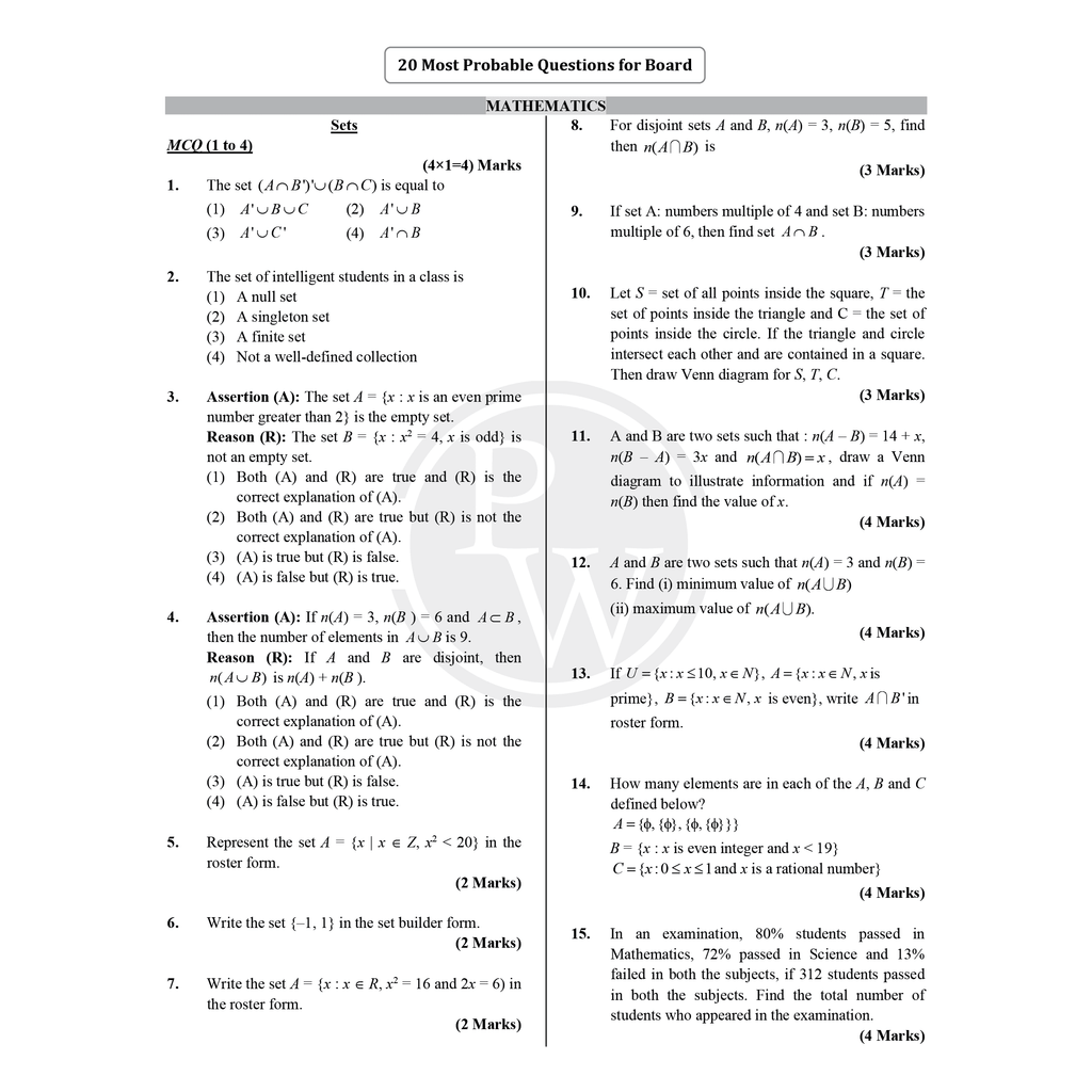 CBSE Class 11 Chapterwise 20 Most Probable Questions Physics, Chemistry, Biology and Mathematics For 2026 Exams | NCERT References & Detailed Explanations
