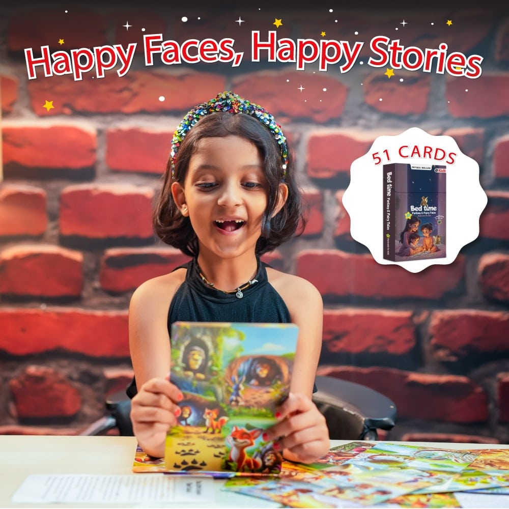 Bedtime Fables and Moral Tales 51 Flashcards For Kids For 3+ Years Old | Short Stories with Colorful Pictures| Fairy Tales For Kids | Thoughtful Gifts For Growing Kids - PW Kids