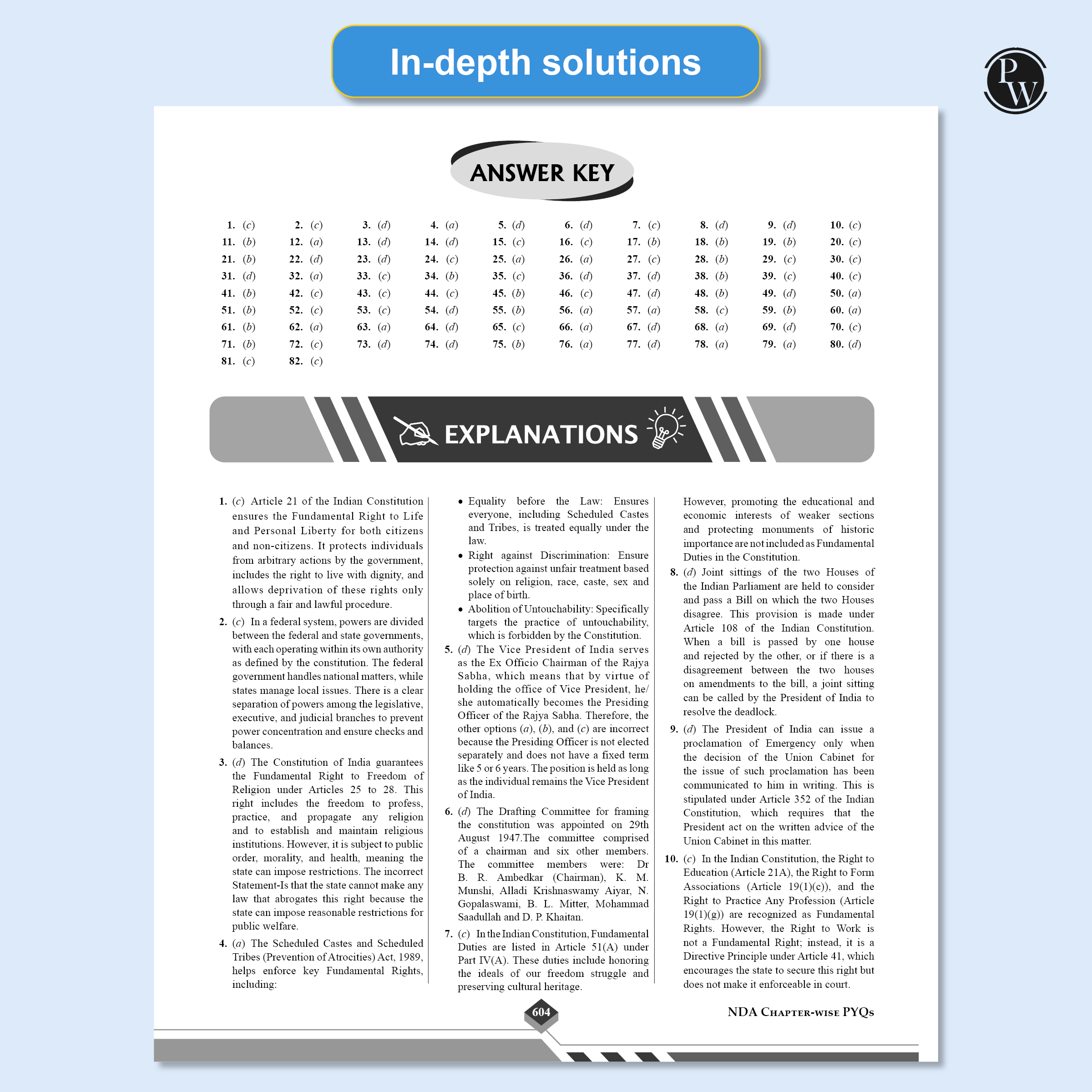 NDA/NA National Defence Academy & Naval Academy 23 Previous Years Solved Papers (2014 - Sept 2025) Chapterwise & Topicwise 7500+ PYQs l Maths & General Ability For Exam 2026
