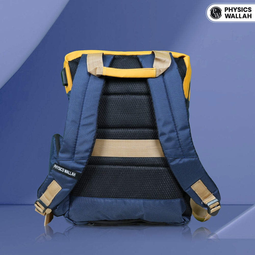 StudentPro Blue and yellow Double tone | Eco-Friendly Water Resistant Bag with Rain Proof Zippers | Designed for Coaching, School & College  Backpack