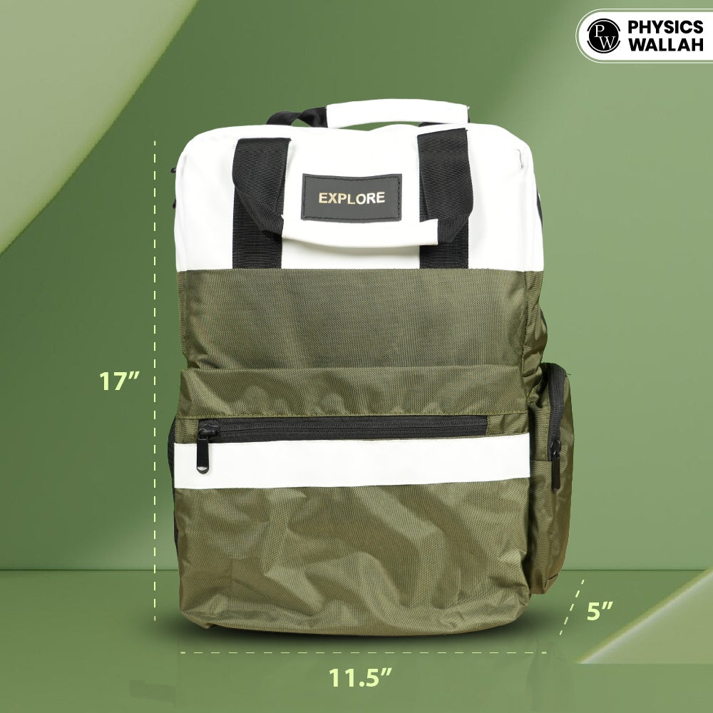 StudentPro Henna and White Double tone | Eco-Friendly Water Resistant Bag with Rain Proof Zippers | Designed for Coaching, School & College  Backpack