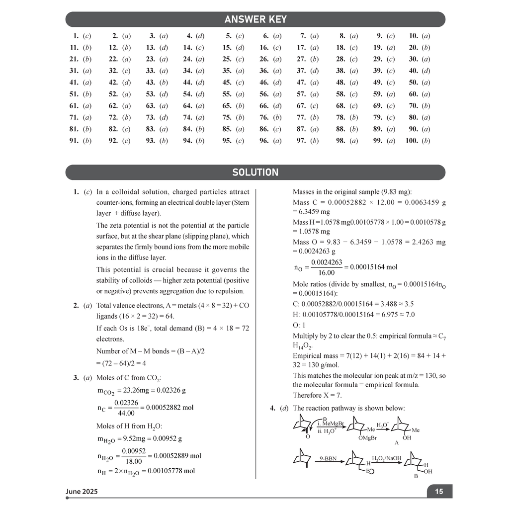 CSIR - NET Recap Chemical Sciences Chapterwise & Yearwise Previous Years Solved Papers (2025-2015) PYQ Latest June 2025 Exam Questions Covered l GATE, TIFR, BARC, and IIT JAM Exams