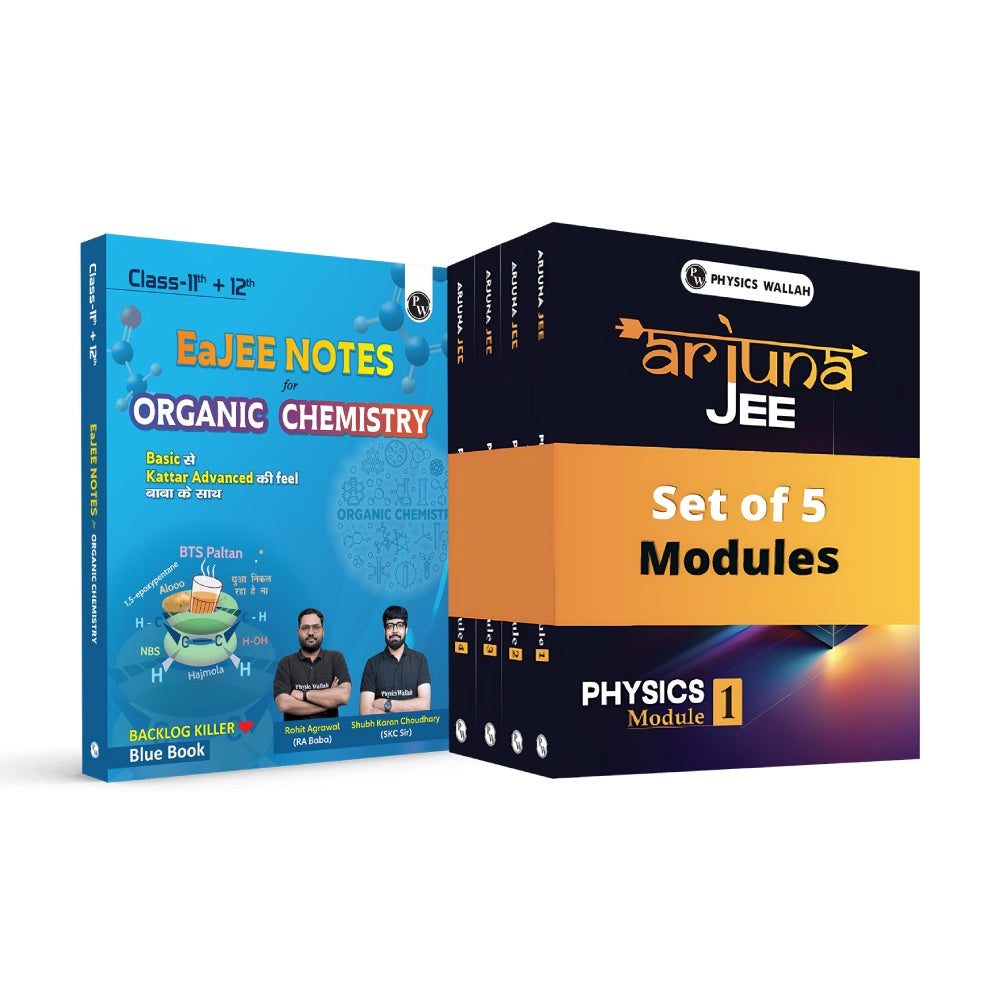 EaJEE Handwritten Notes For Organic Chemistry By Rohit Sir & SKC Sir and Arjuna For JEE Main & Advanced Class 11 Physics Modules with Solutions Combo Set of 6 Books