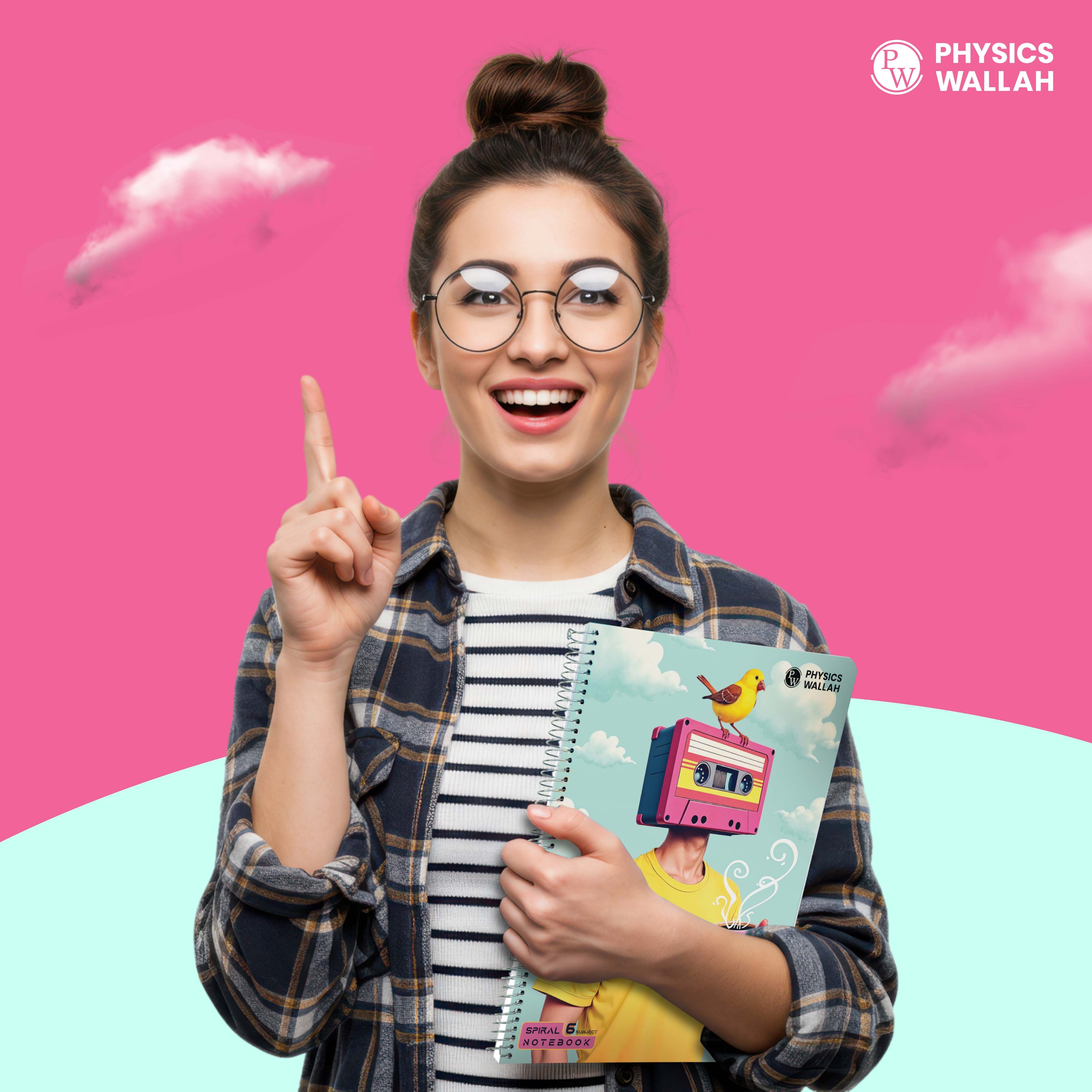 6 subject 300 pages rulled  Exam Practice notebook set plastic cover.