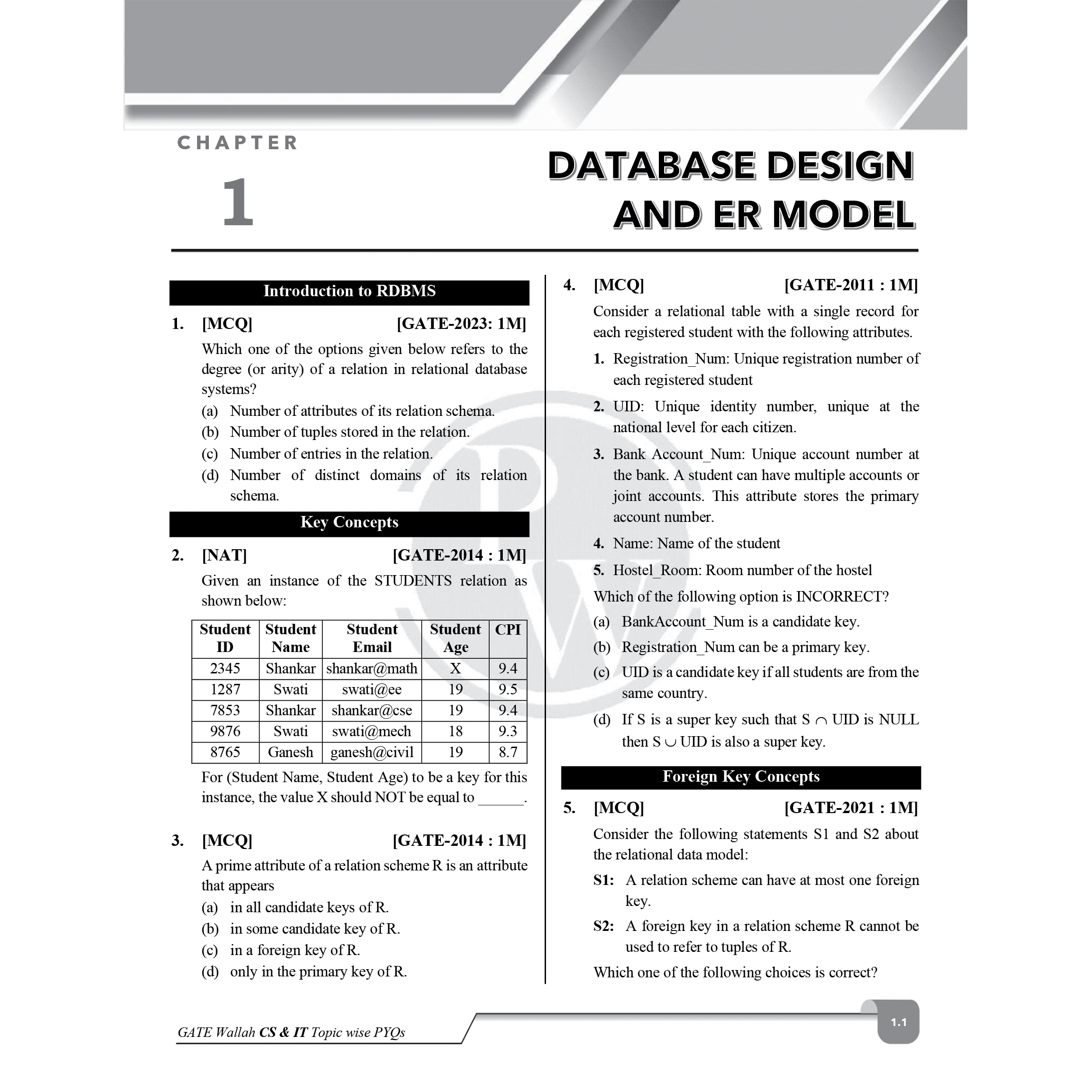 GATEWALLAH Computer Science & IT and Engineering Mathematics & General Aptitude Combo Set of 2 Books Topicwise Previous Years Solved Questions with Video Solutions For 2026 Exams