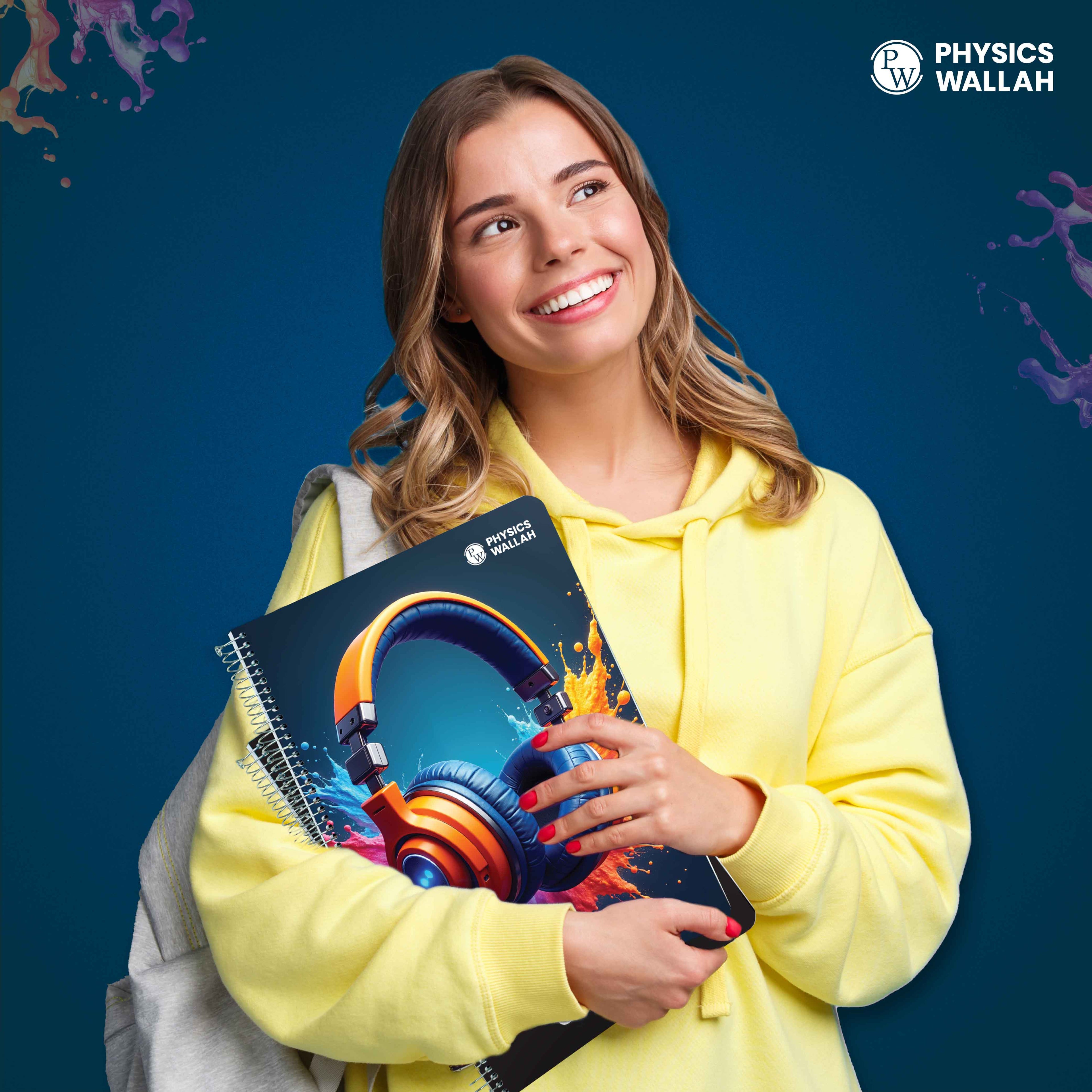 Physics Wallah 400 Pages Notebook | 6 Subject | A4 Ruled | Spiral Binding | Strong Plastic Cover | Ideal for School, College & Exam Preparation