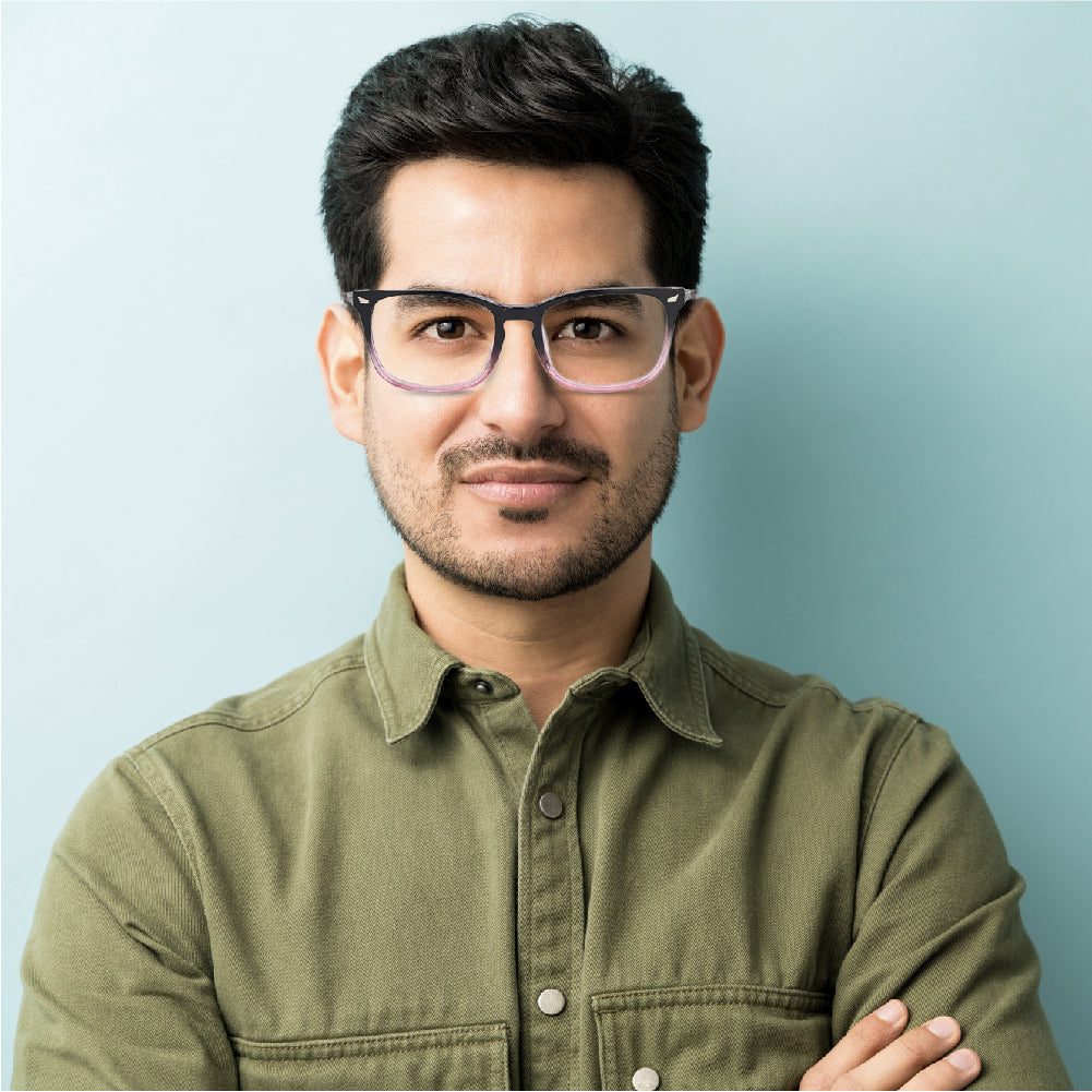 PW NAZARIYA Blue Ray Protection Glasses | Stylish Zero Power Glasses for Men & Women | UV Filter Glasses | Computer Glasses for Eye Protection | Lightweight | Black and Pink Tone