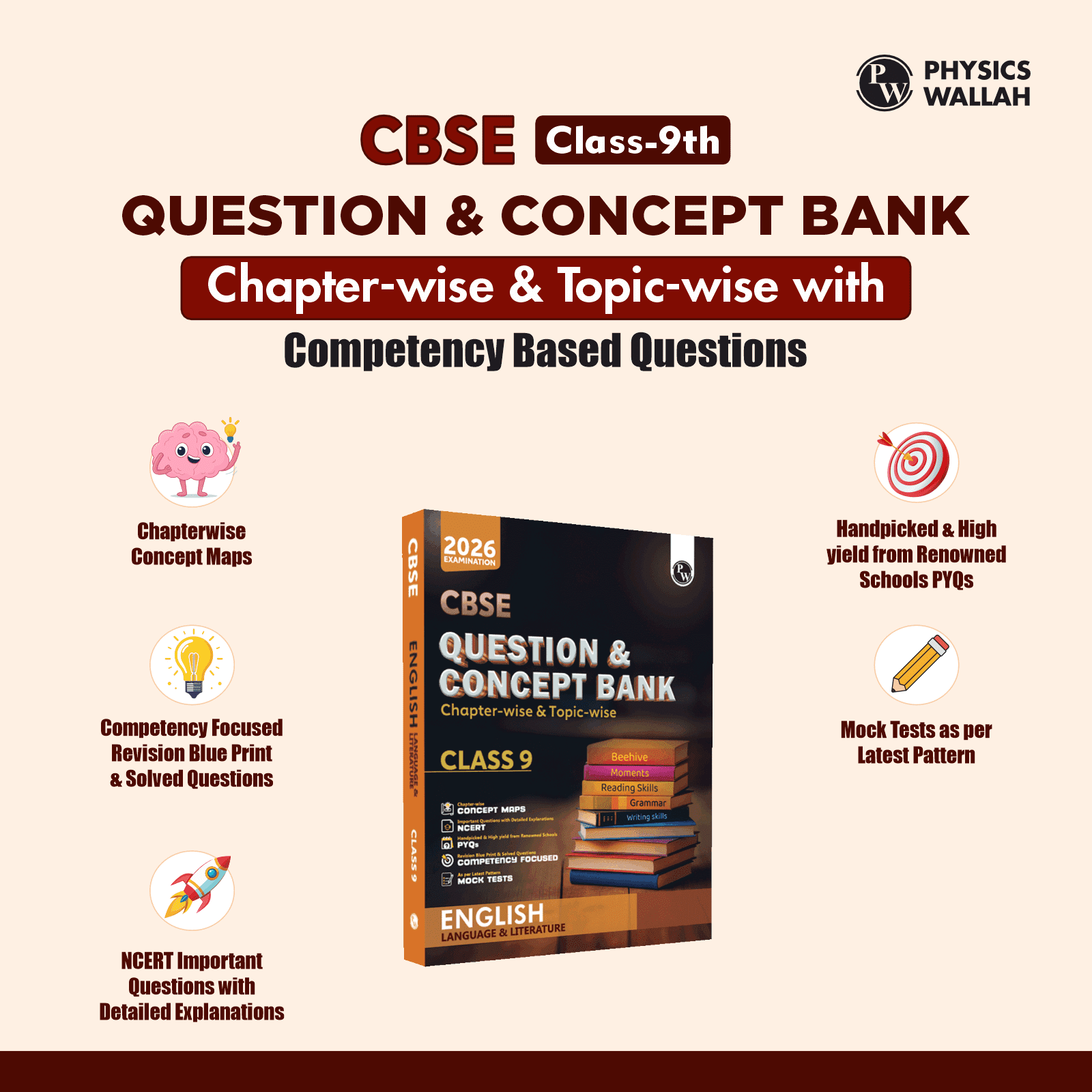CBSE Question & Concept Bank (QCB) Class 9 English (Language & Literature) Chapter-wise and Topic-wise Solved Questions For 2026 Exams with Competency Based Question