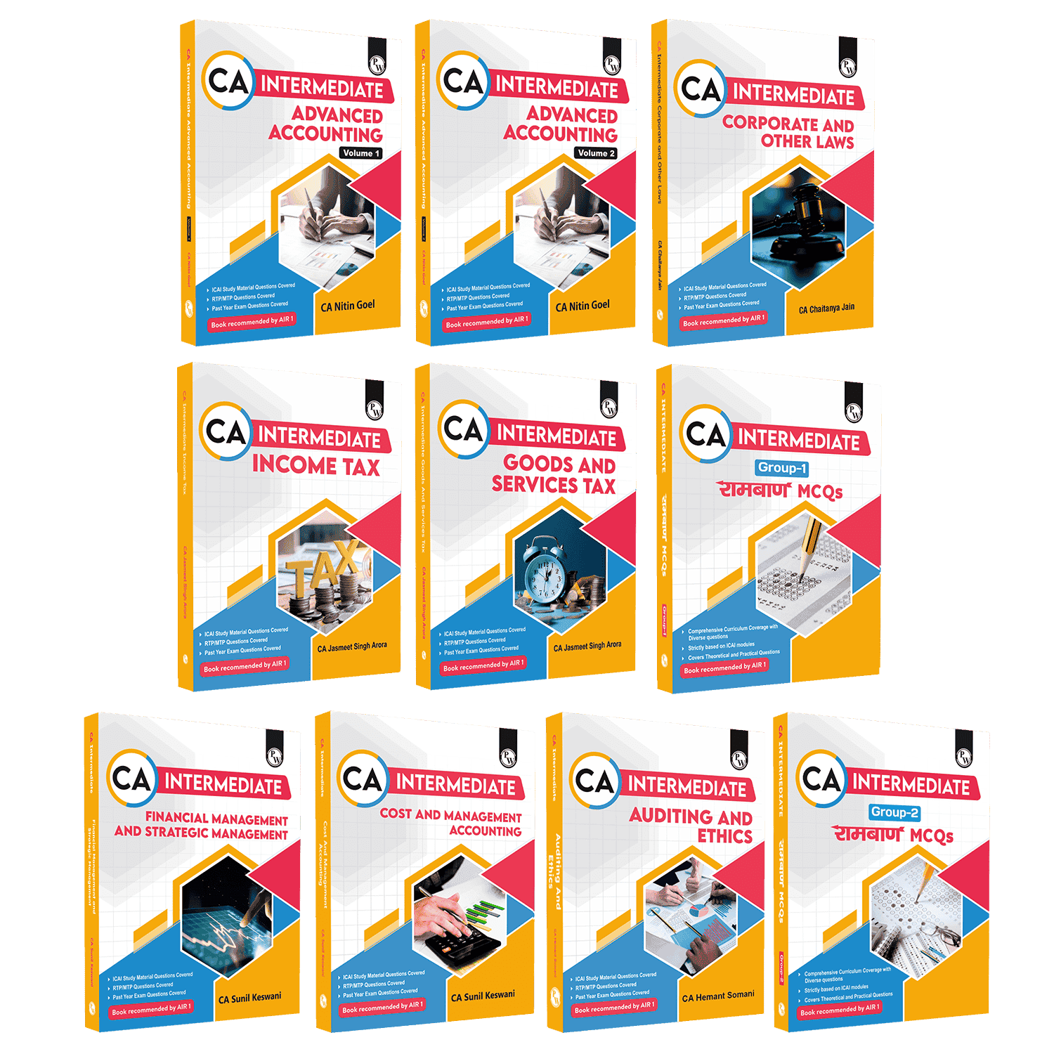 CA Intermediate Group 1 and 2 (All Subjects) Ramban MCQ's Group 1 & 2 Combo Set of 10 Books l Latest Syllabus For May 2026 Exams
