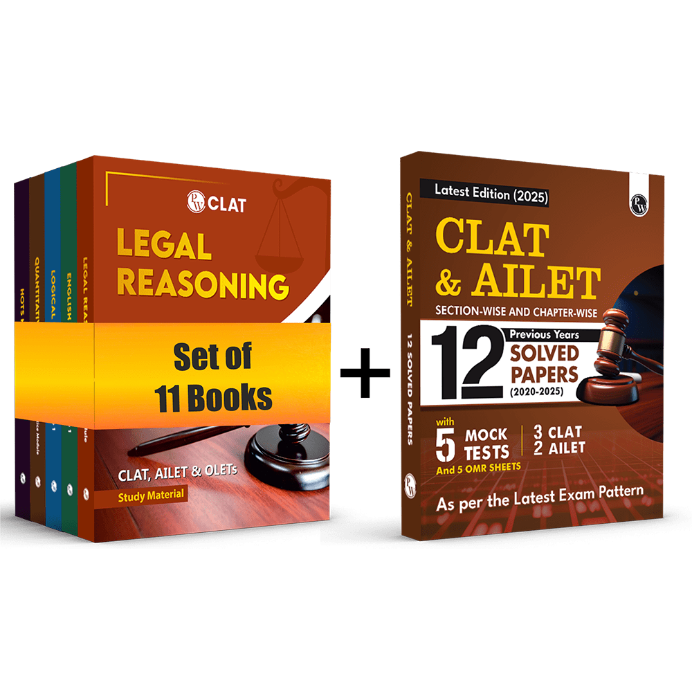 CLAT Complete Module Set of 12 For CLAT, AILET & OLETs Exams 2026 Latest Edition with CLAT PYQ Book
