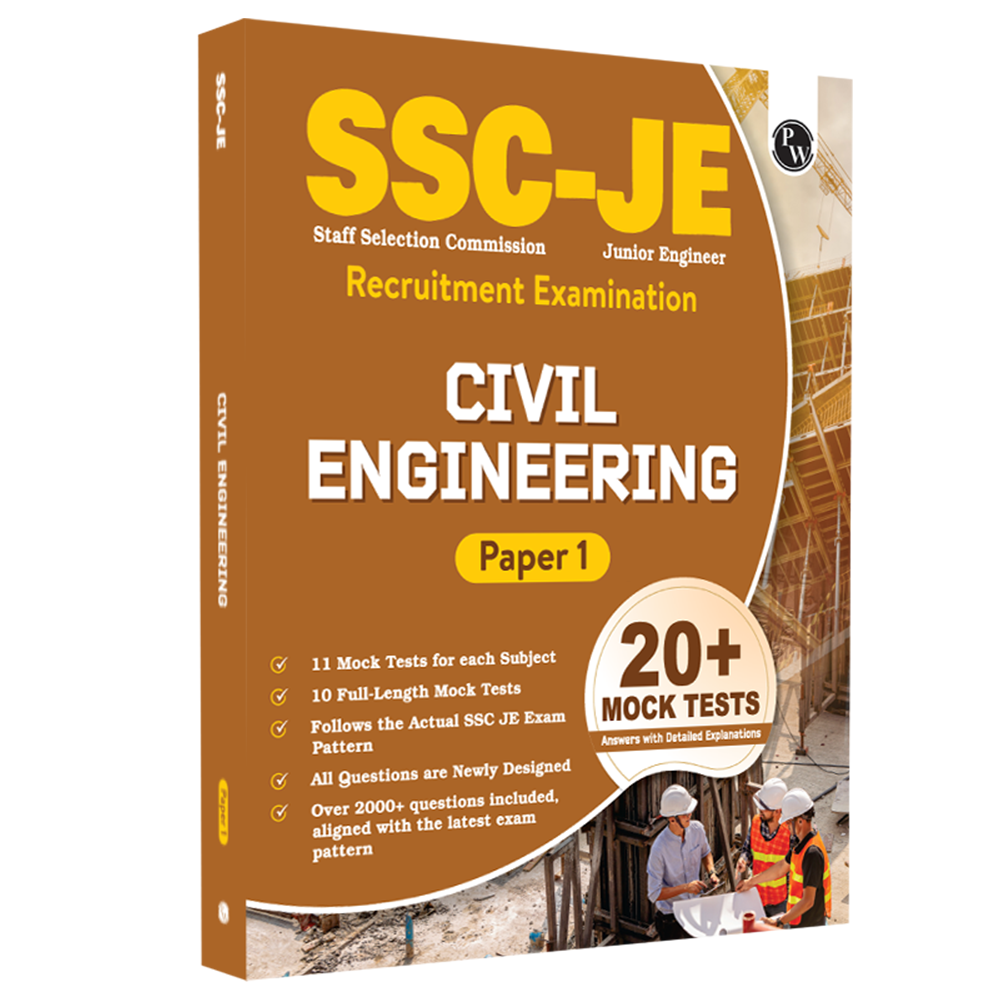 SSC JE Civil Engineering (Paper I) 20+ Mock Tests & Full Length Tests for Each Subject | 2000+ Practice Questions with Detailed Explanation
