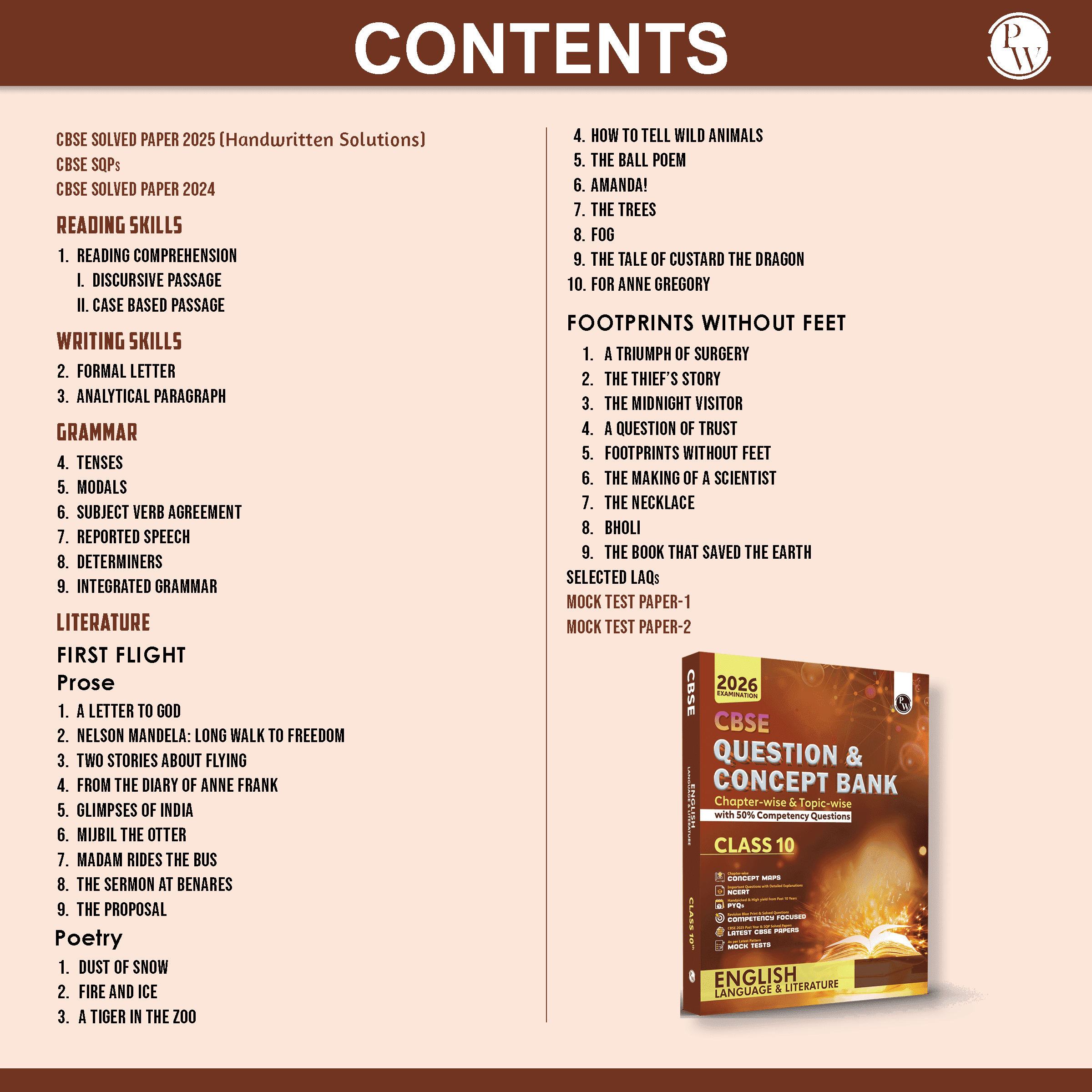 CBSE Question & Concept Bank (QCB) Class 10 English Language & Literature Chapter-wise and Topic-wise Solved Questions For 2026 Exams with 50% Competency Based Question