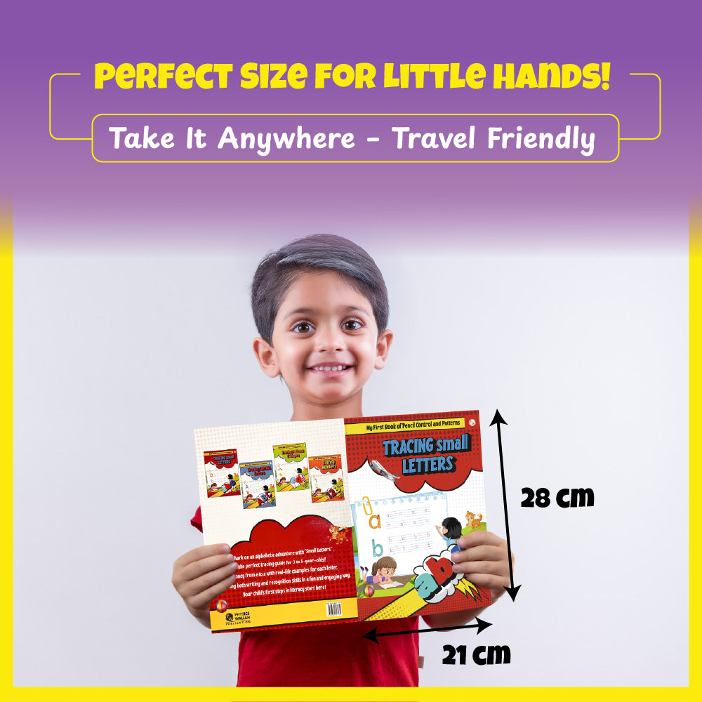 Kids Writing Time Pencil Control and Patterns Set of 4 Books l Capital Letters, Small Letters, Numbers, Patterns and Shapes Children Ages 1, 2, 3, 4, 5 Years