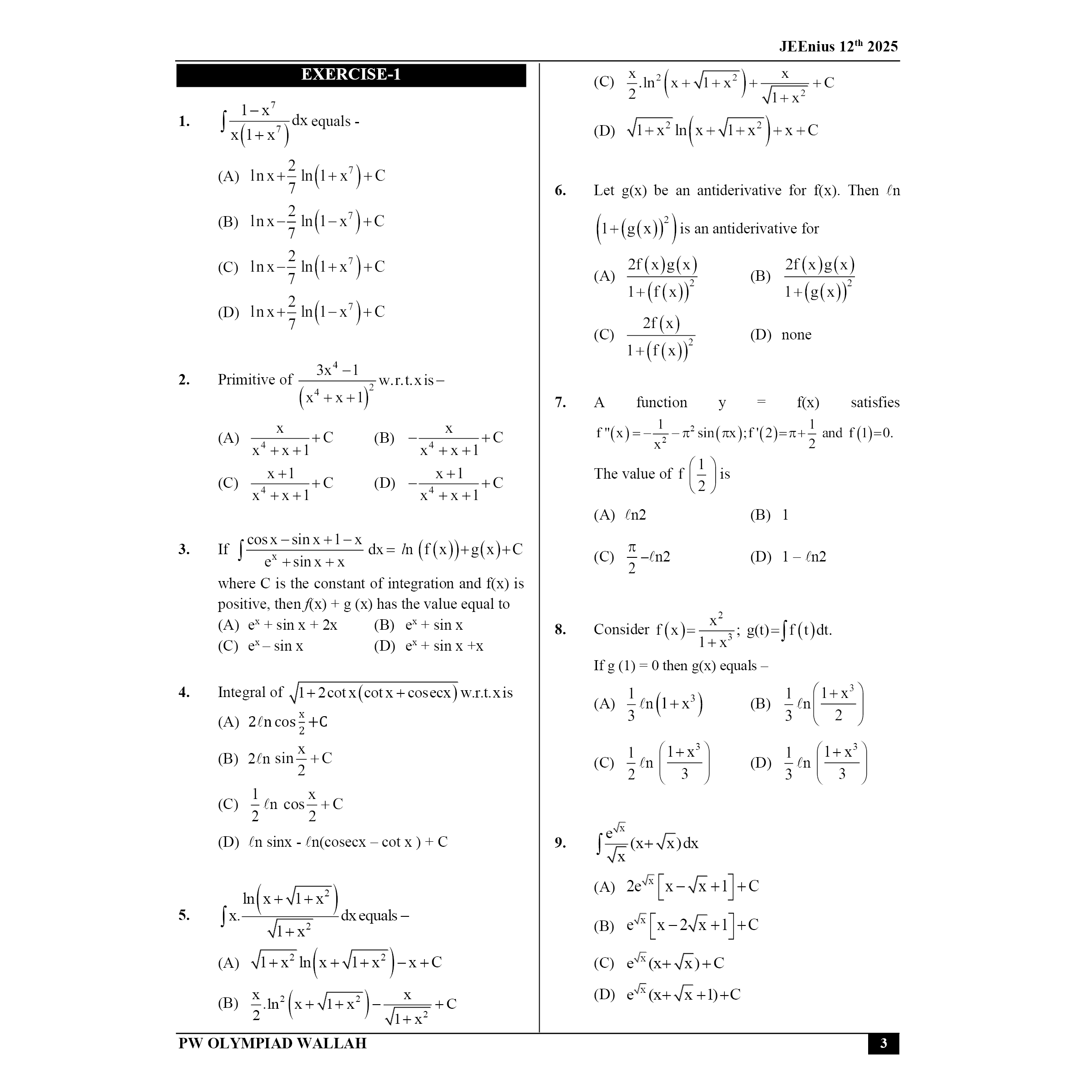 Olympiad Wallah JEEnius Edge 12 Mathematics (Part 2) For JEE, ISI-CMI & Olympiad Maths | Expert Crafted Content | Logical & Analytical Problem Sets