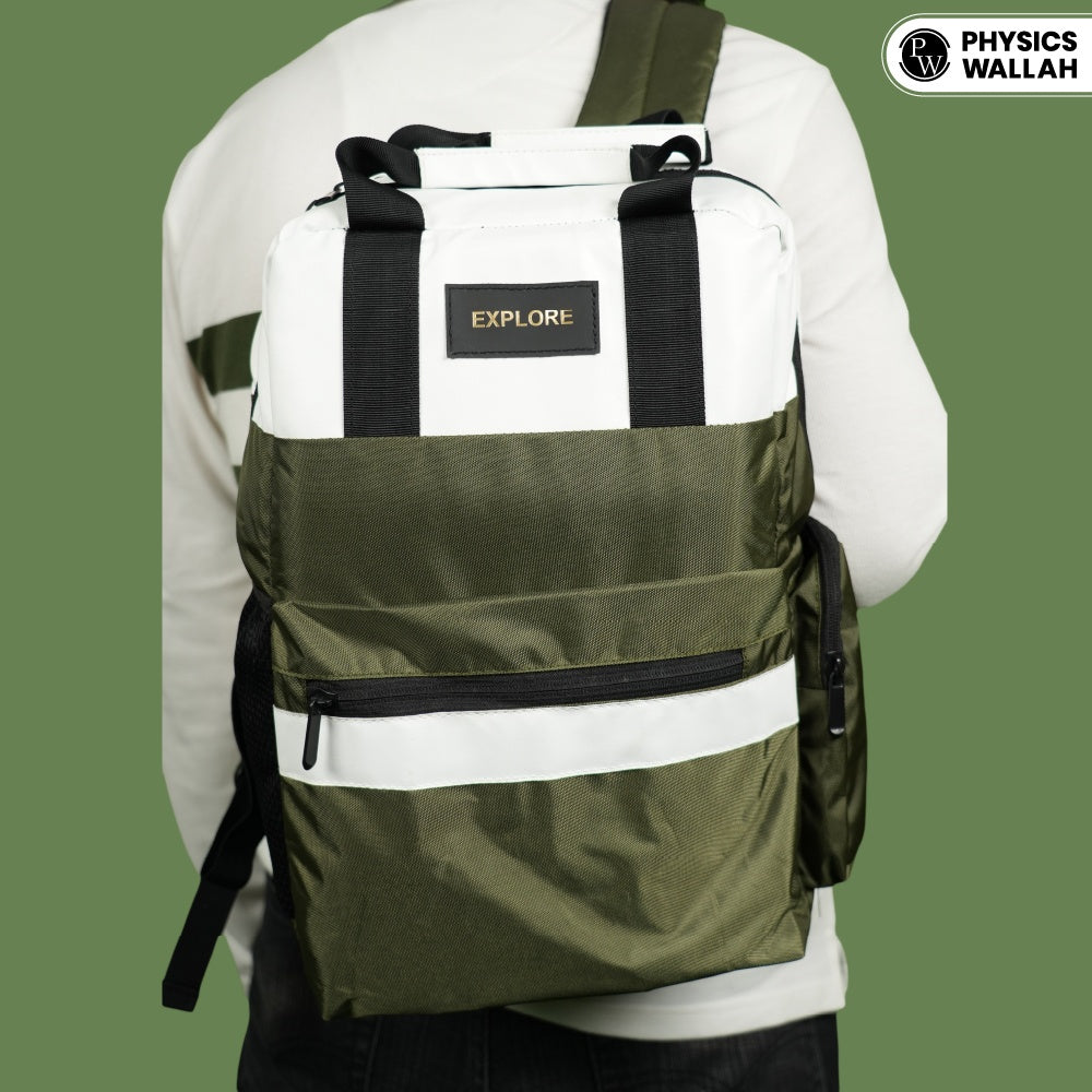 StudentPro Henna and White Double tone | Eco-Friendly Water Resistant Bag with Rain Proof Zippers | Designed for Coaching, School & College  Backpack