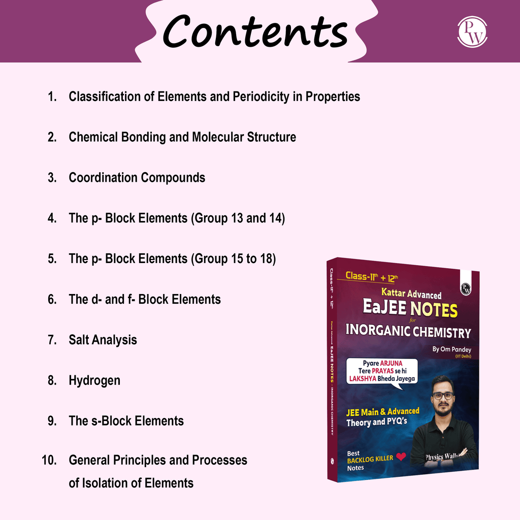 JEE Advanced EaJEE Handwritten Notes For Inorganic Chemistry By Om Pandey | Chapterwise and Topicwise Questions | Complete JEE Main & Advanced Syllabus | Handpicked PYQs [Paperback] Om Pandey