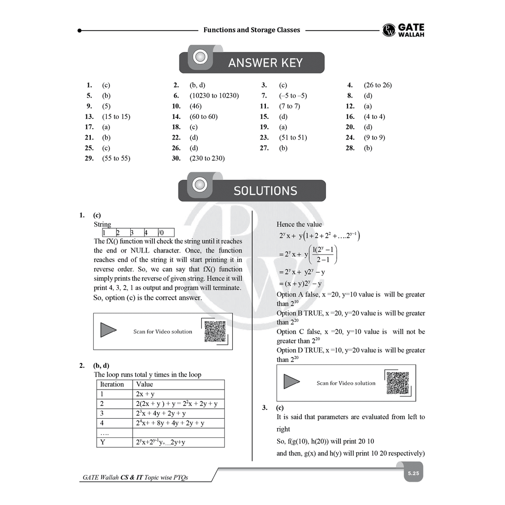 GATEWALLAH Computer Science & IT and Engineering Mathematics & General Aptitude Combo Set of 2 Books Topicwise Previous Years Solved Questions with Video Solutions For 2026 Exams