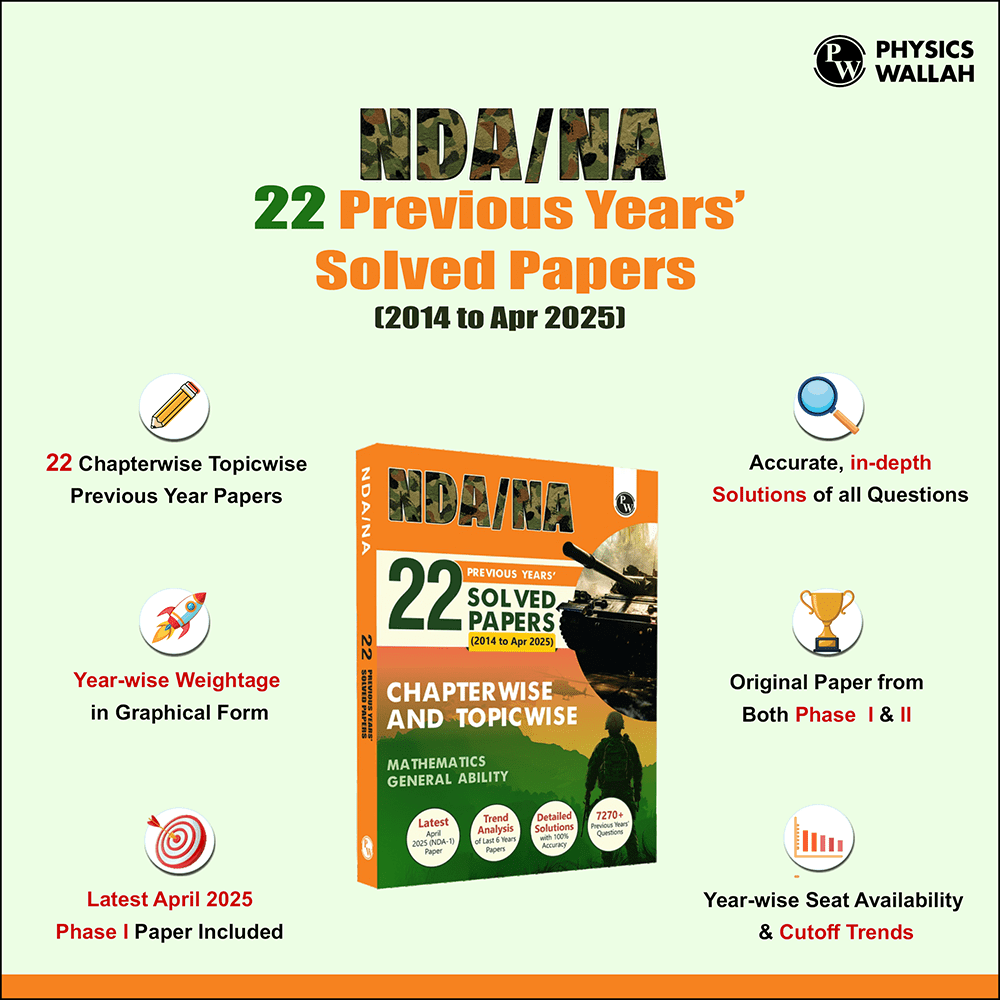 NDA NA 22 Previous Years Solved Papers (From 2014 to April 2025) Chapterwise and Topicwise PYQs