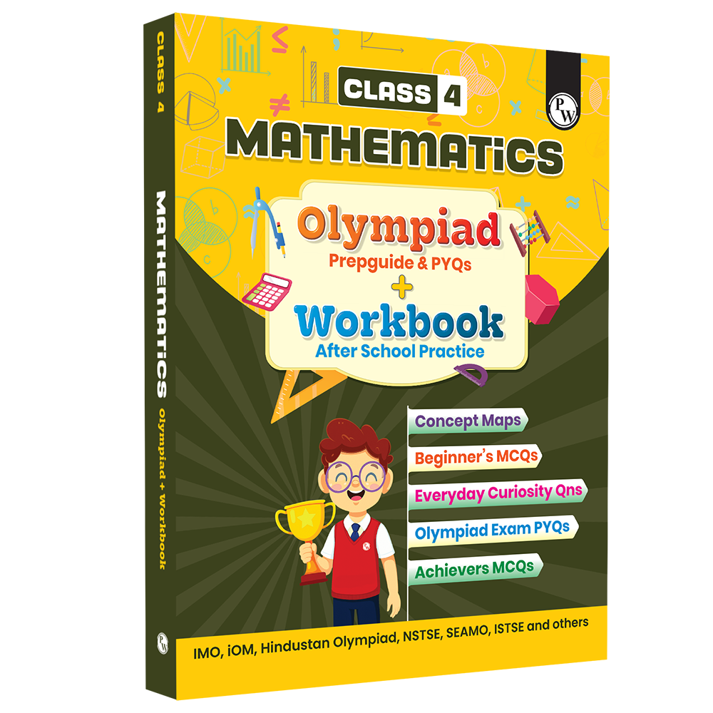 Olympiad Plus Workbook For Class 4 Mathematics Prepguide, Concept Map, PYQs and Worksheets For After School Practice | IMO, iMO, Hindustan Olympiad, NSTSE, SEAMO, ISTSE and Others