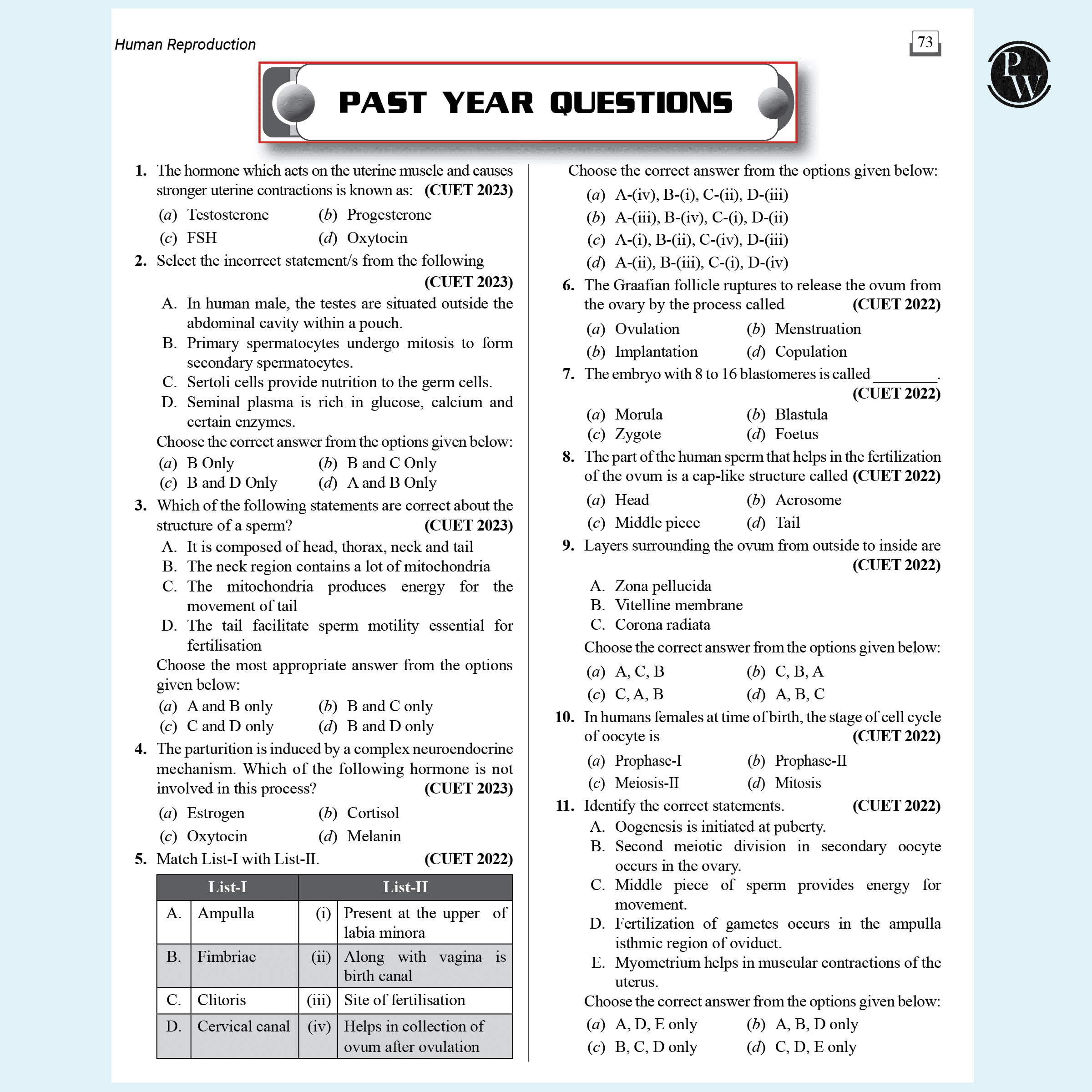 CUET (UG) Biology 2025 Chapterwise & Topicwise Question Bank with Past Year Questions (PYQs upto 2024) and Mock Tests l Chapterwise Revision Sheets