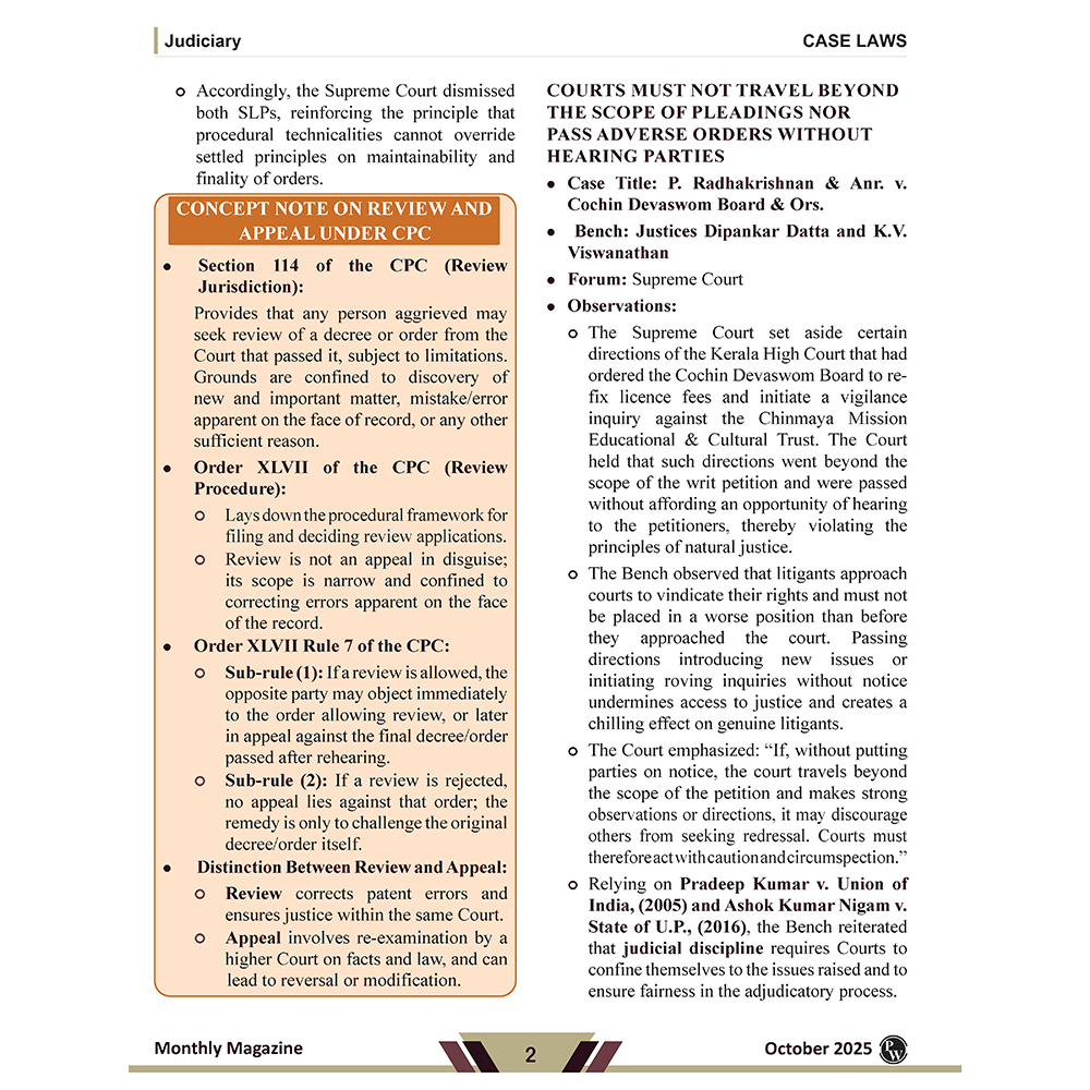 Judiciary Legal Pulse Monthly Magazine October 2025