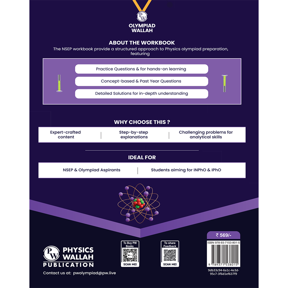 Olympiad Wallah NSEP Class 12 Advanced Physics (Part 1) For JEE & Olympiad 2025 | Practice Questions, PYQ, Detailed Solutions | Ideal For INPhO & IPhO
