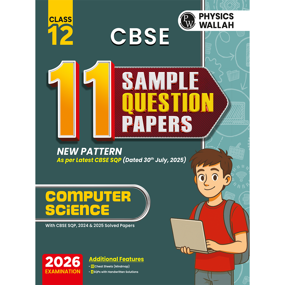 CBSE 12  Sample Question Papers Class 12 Computer Science For 2026 Board Exam (As Per Latest SQP Dated 30 July 2025) | 2024, 2025 Solved Paper, Mind Maps, Stepwise Marking