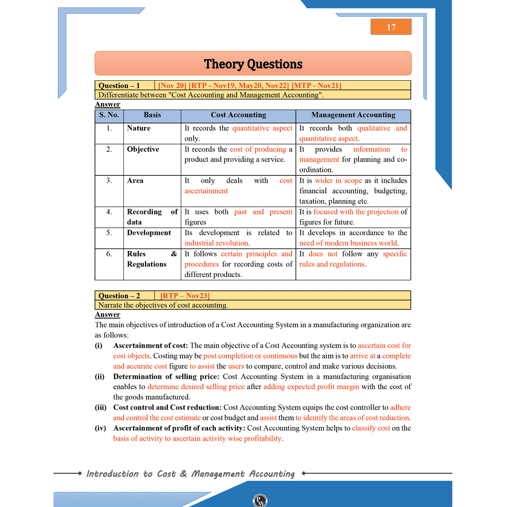 CA Intermediate Group 2 Cost and Management Accounting By CA Sunil Keswani | Covering Theory, Exercise and Previous Years Questions & Solutions | Latest Syllabus For January 2026 Exams