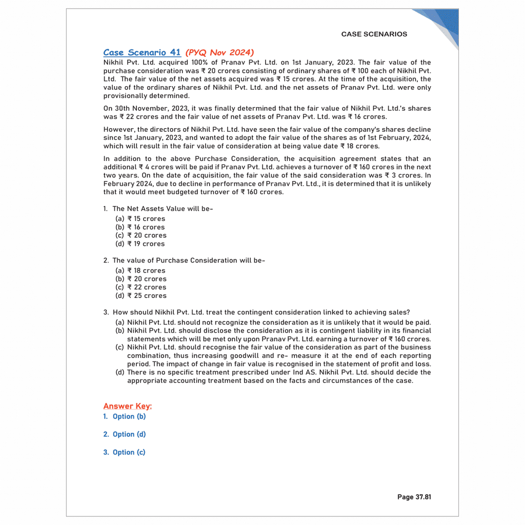 CA Final-Financial Reporting -MCQs & Case Scenarios Booklet by  CA Nitin Goel new edition