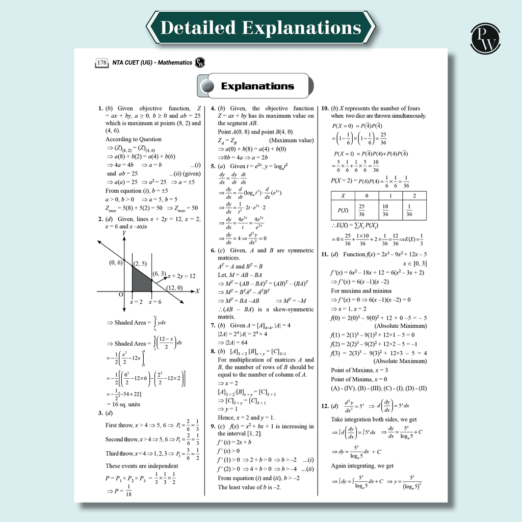 NTA CUET UG Commerce Combined Mock Test & Past Year Papers (Accountancy, Business Studies, Economics, Maths) For 2025 Exams, NTA-like Test Booklet with OMR Sheet, FREE Online CBT