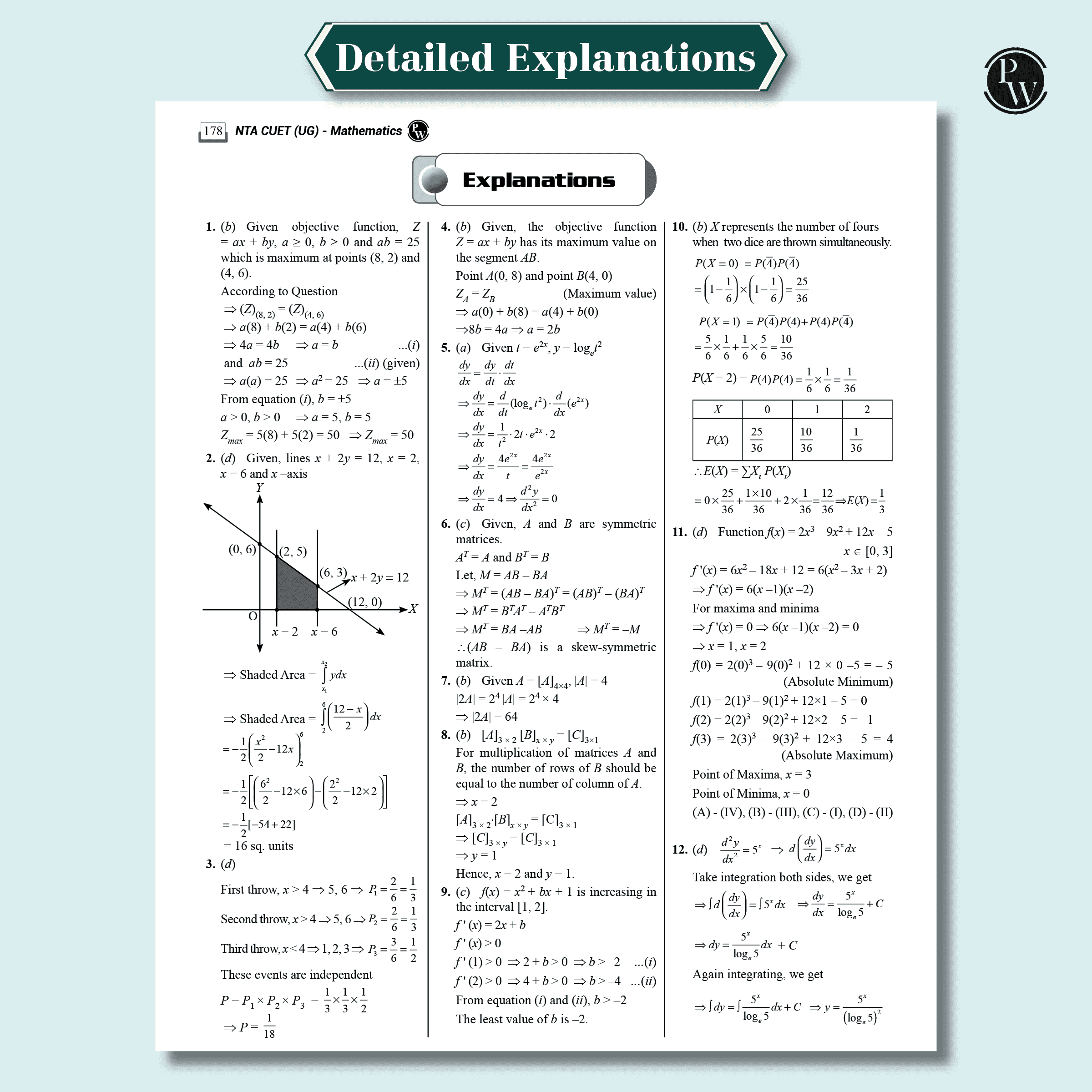 NTA CUET UG Commerce Combined Mock Test & Past Year Papers (Accountancy, Business Studies, Economics, Maths) For 2025 Exams, NTA-like Test Booklet with OMR Sheet, FREE Online CBT