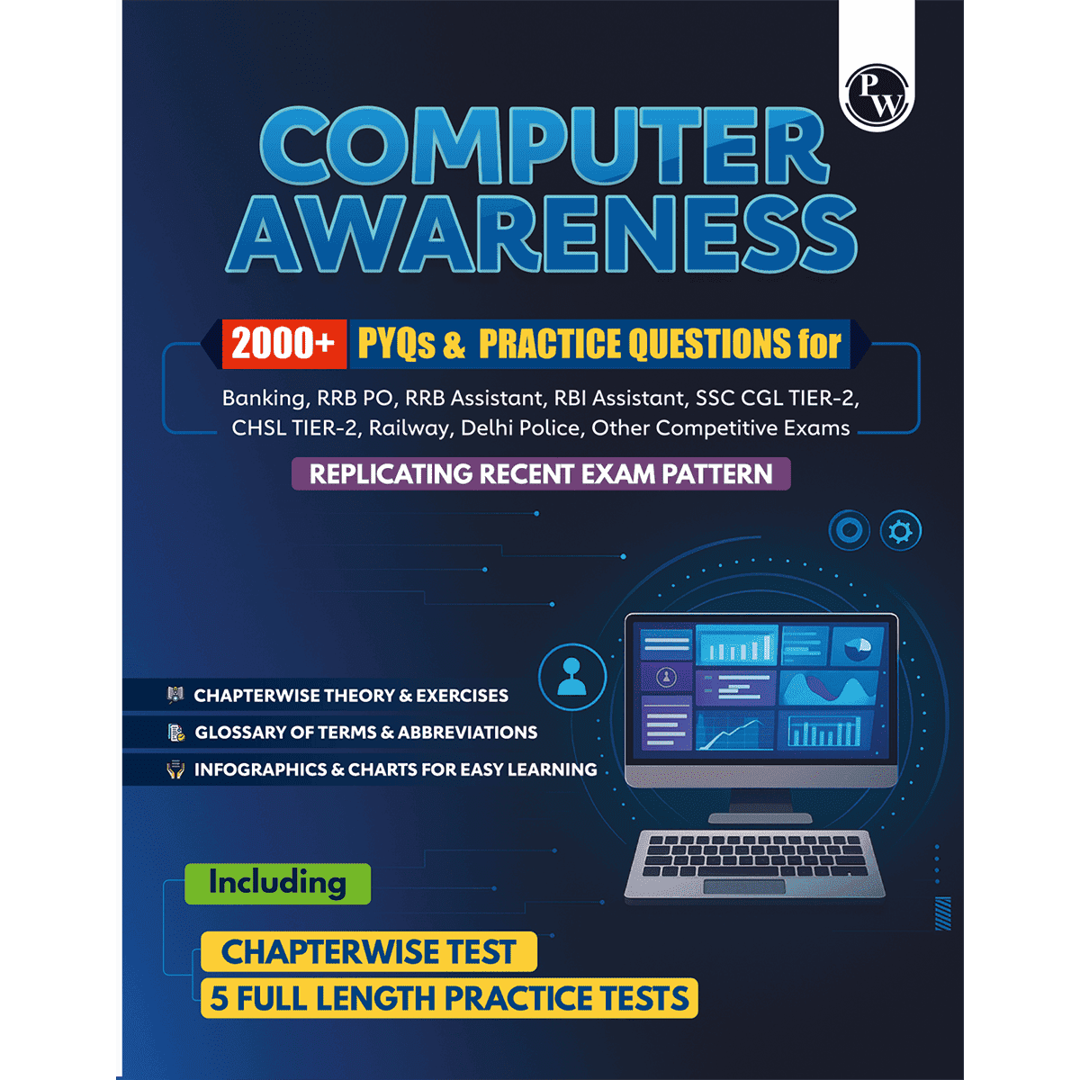 Computer Awareness (Theory and 2000+ PYQs & Practice Ques) For Banking, RRB PO, RRB Assistant, RBI Assistant, SSC CGL Tier 2, CHSL Tier 2, Railway, Delhi Police Exams 2025-2026