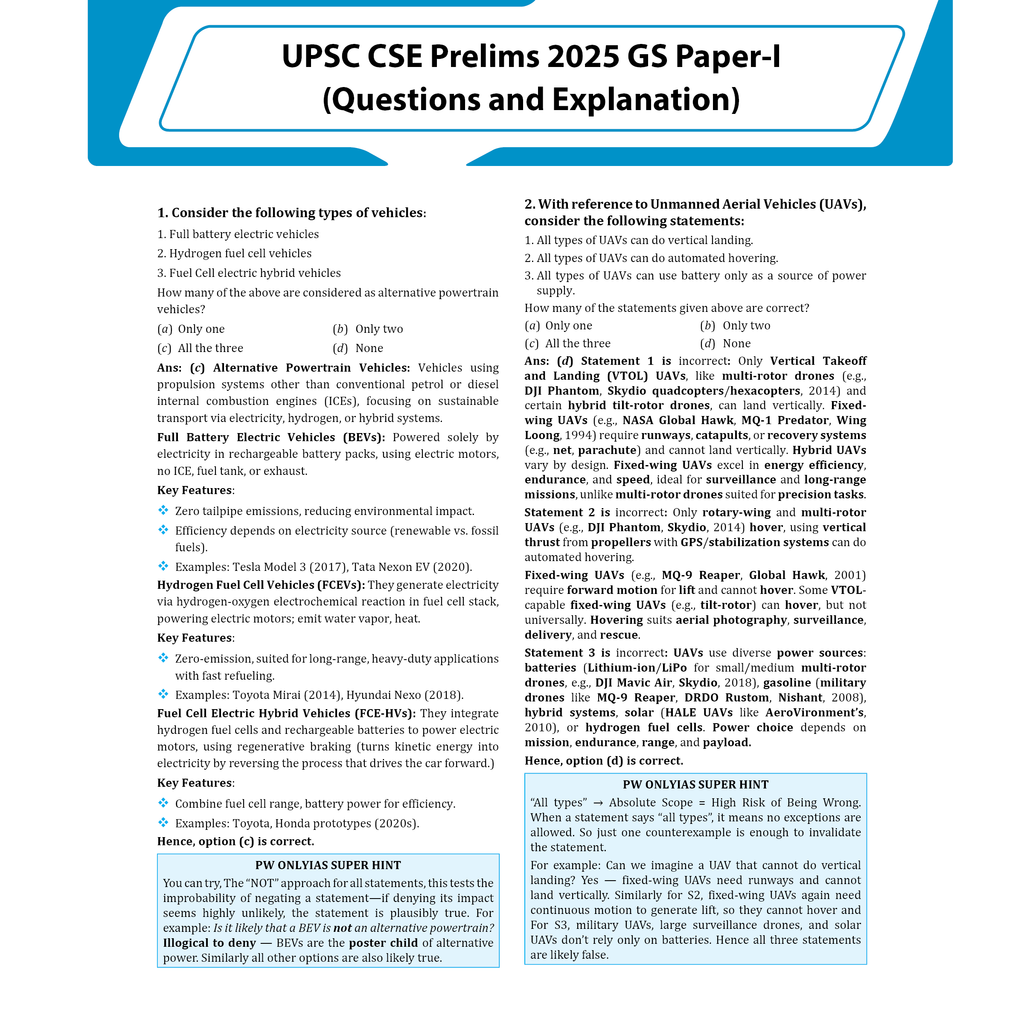 ONLYIAS UPSC 31 Years PYQs (2025-1995) GS Topicwise Solutions and UPSC CSAT Wallah Previous 15 Years' Solved Questions (2025-2011) Combo Set of 2 Books