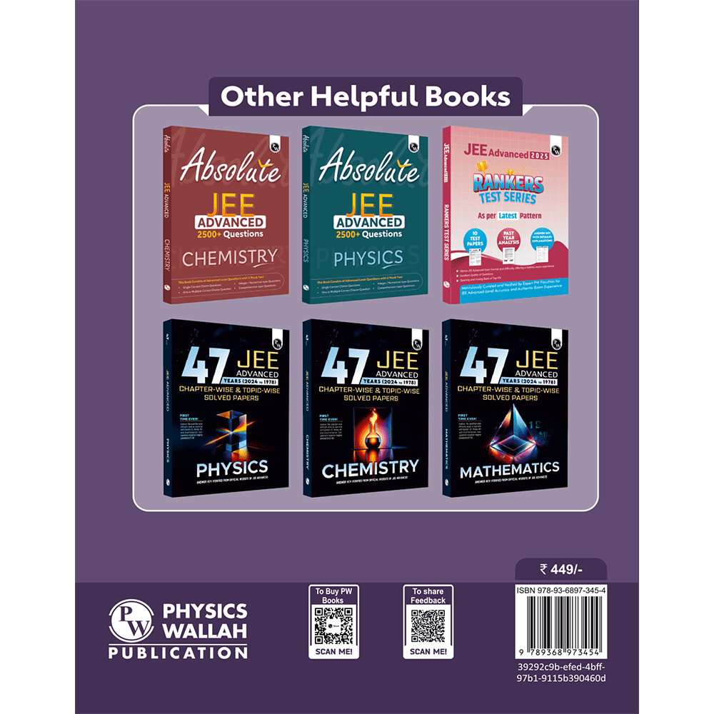 Absolute JEE Advanced Mathematics 2500+ Questions with Formula Sheet Latest Solved Paper and 3 Mock Tests | Covering All JEE Advanced Question Typology