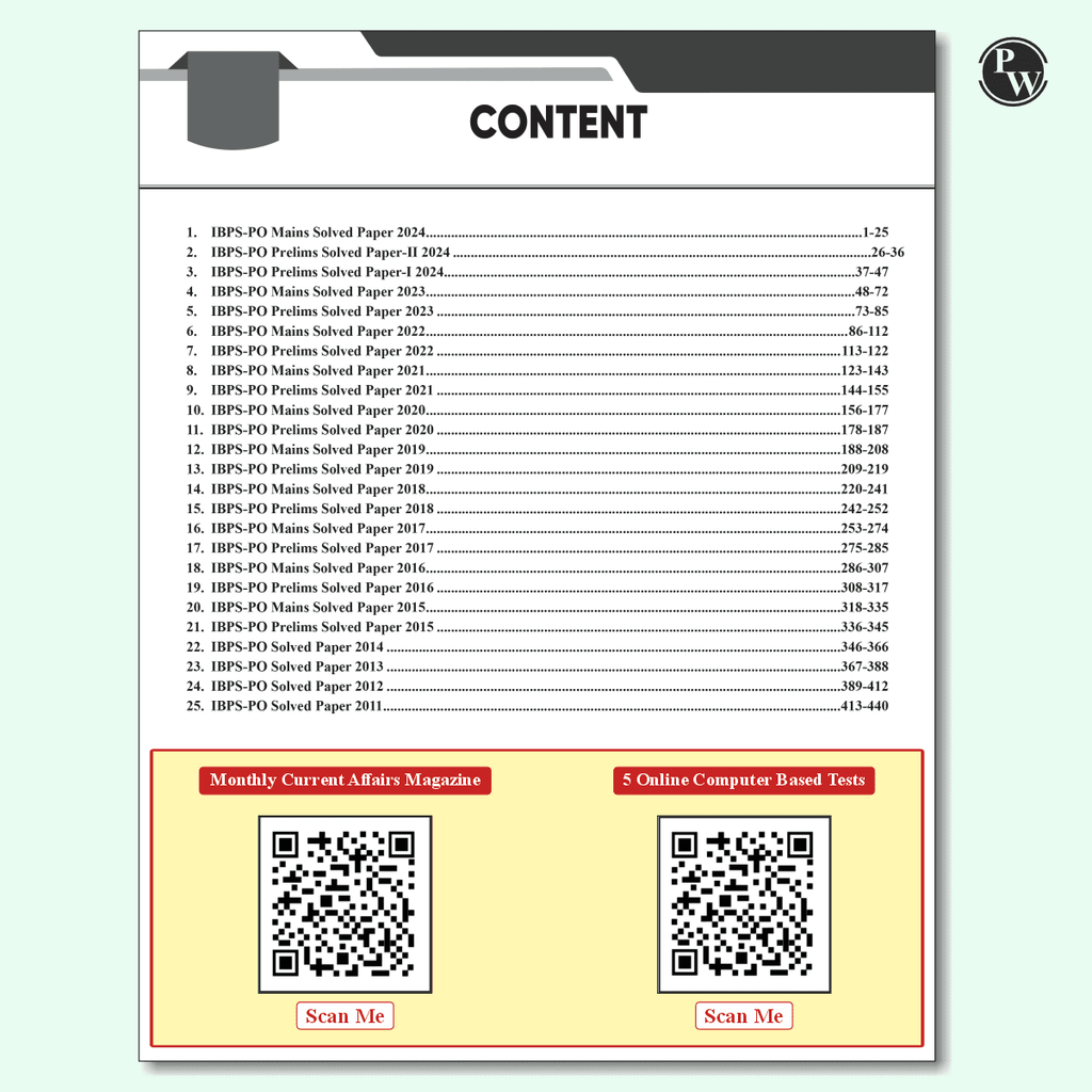 IBPS PO 25 Year-wise Prelims & Mains Previous Year Solved Papers (2024-2011) with 5 Online CBT Tests for Exam 2025 (PYQs) English Edition