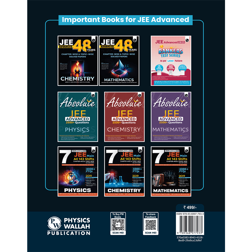 48 Years JEE Advanced Physics Chapterwise & Topicwise Solved Papers (1978-2025) | PYQ with Detailed Solutions | Previous Year Questions for IIT JEE Advanced Exam