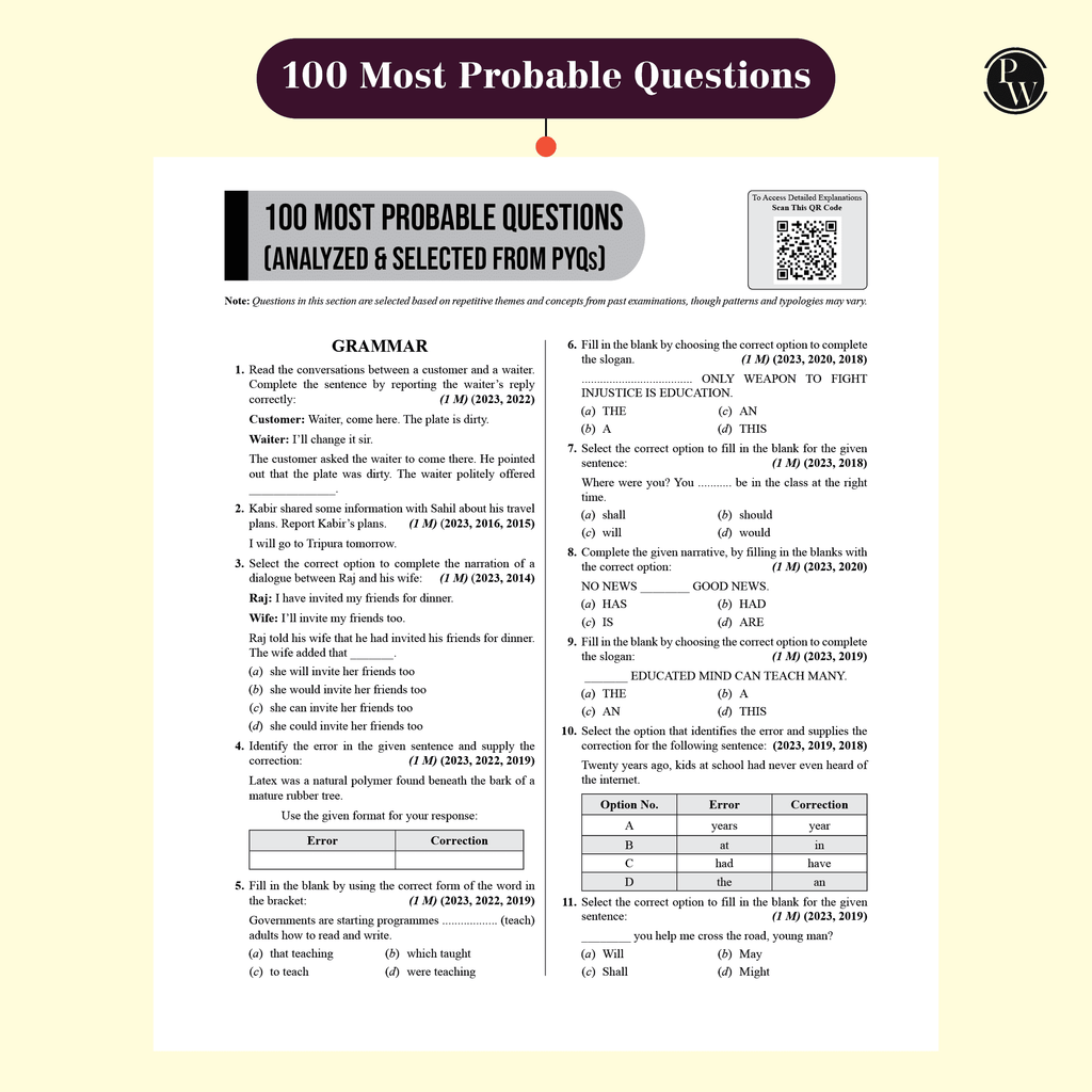 CBSE 15 New Pattern Sample Question Papers Class 10 English For 2025 Exam with 50 Percent Competency Based Questions 100 Most Probable Questions