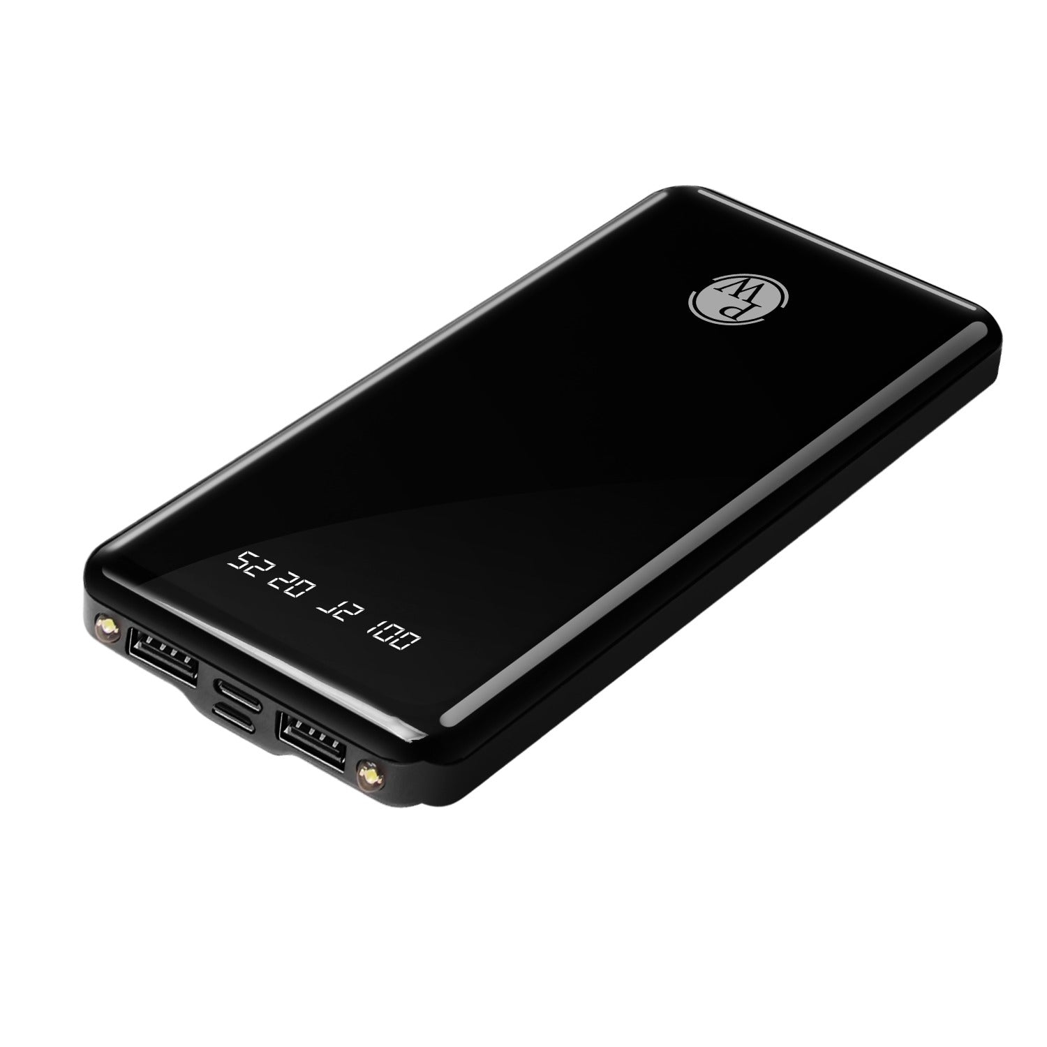 Power Bank 10,000 mAh-2 USB Ports, Micro USB & C-type Input, LED Torch, Charge Indicator