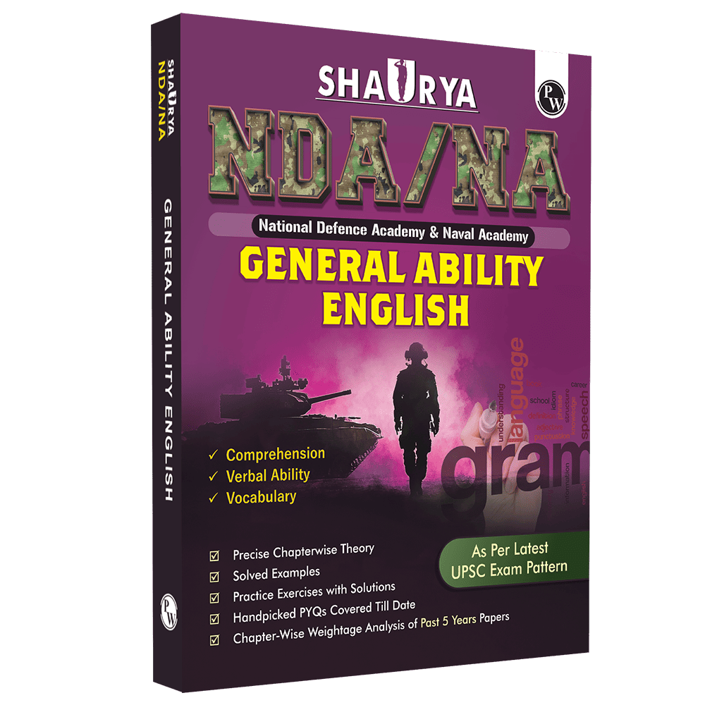 Shaurya NDA/NA General Ability English Book with Latest 2025 Solved Paper | Comprehension, Verbal Ability, Vocabulary For 2025-26 Exam