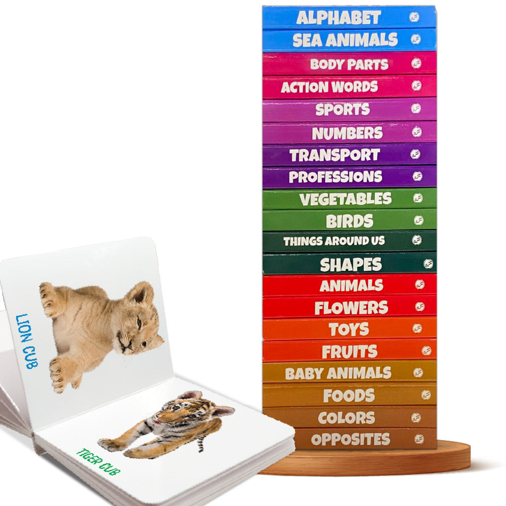 Kids First Library Box Set of 20 Board Books l Gift Set for Children Ages 1, 2, 3, 4, 5 Years