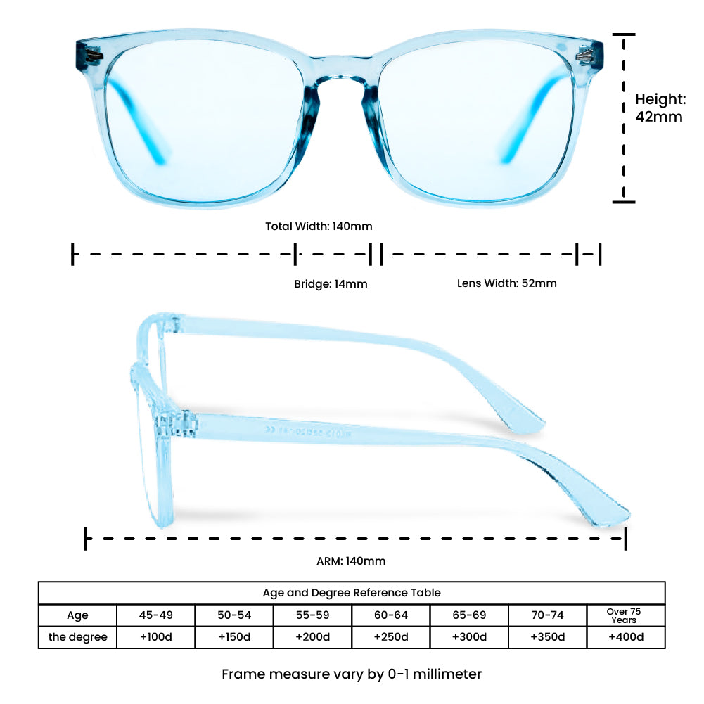 NAZARIYA Blue Ray Protection Glasses | Stylish Zero Power Glasses for Men & Women | UV Filter Glasses | Computer Glasses for Eye Protection | Lightweight | Blue