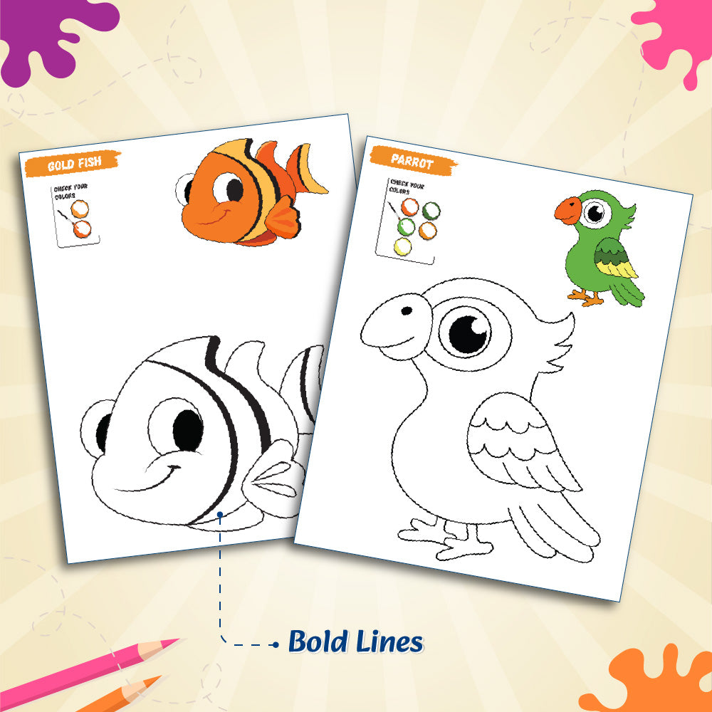 Kids Color Time Coloring Books Set of 12 Books l Fun Activity for Children Ages 1, 2, 3, 4, 5 Years