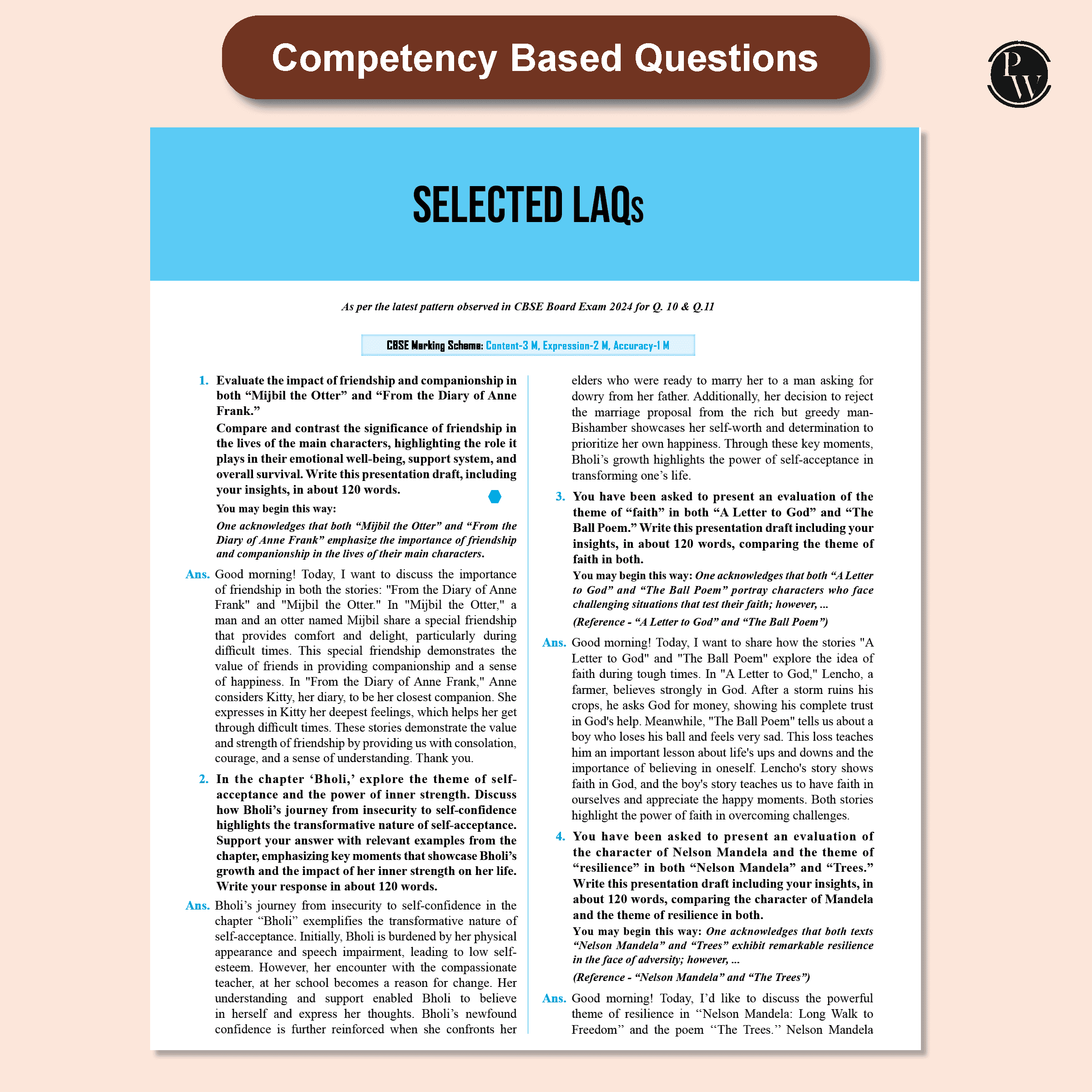 CBSE Question & Concept Bank (QCB) Class 10 English Language & Literature Chapter-wise and Topic-wise Solved Questions For 2026 Exams with 50% Competency Based Question