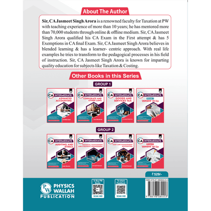 CA Intermediate Group 1 Income Tax - CA Jasmeet Singh | Covering Theory, Exercise, RTP & MTP and PYQs | Latest Syllabus For May & Sep 2025 Exams | 4th Edition (Colored)