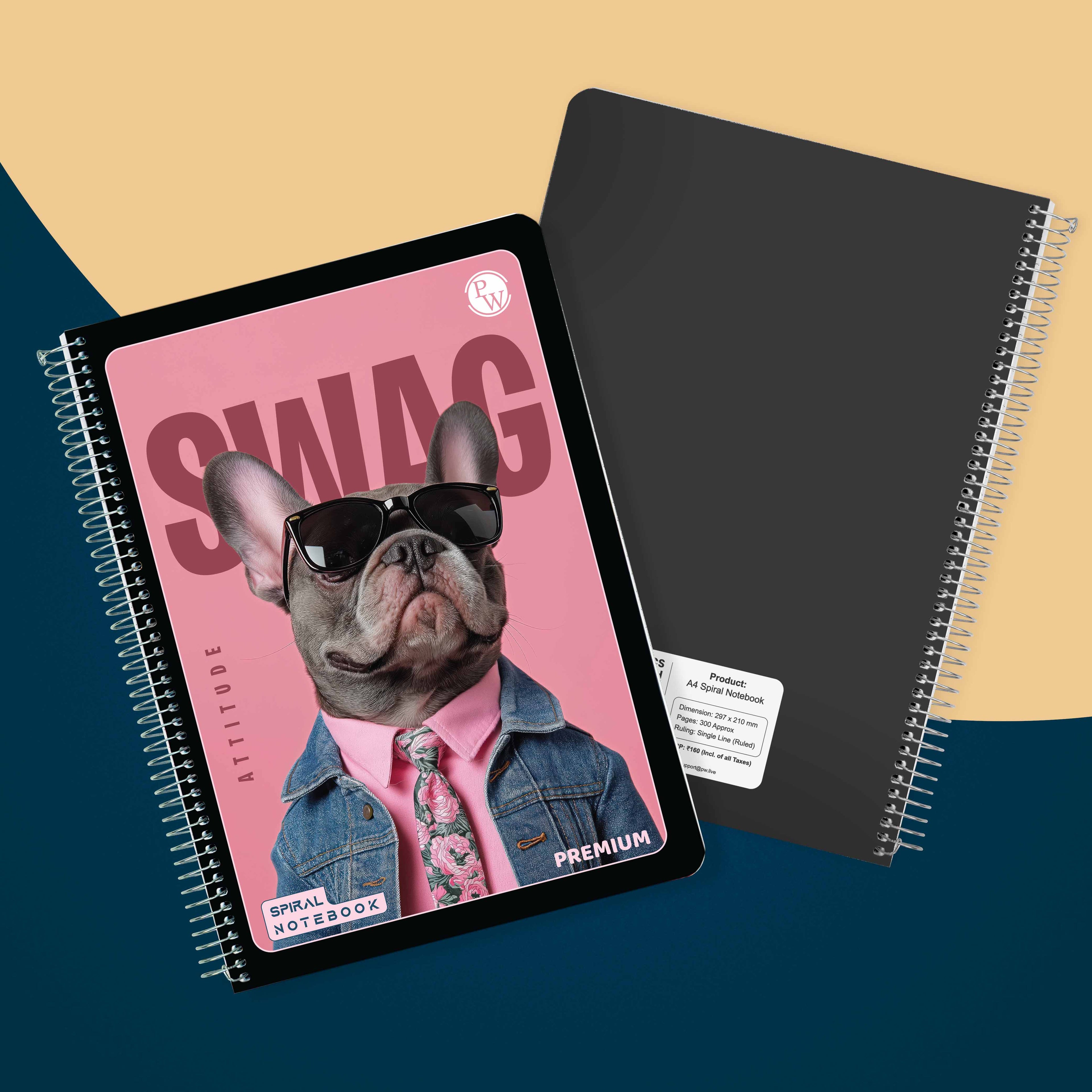 Physics Wallah 400 Pages Notebook | 6 Subject | A4 Ruled | Spiral Binding | Strong Plastic Cover | Ideal for School, College & Exam Preparation