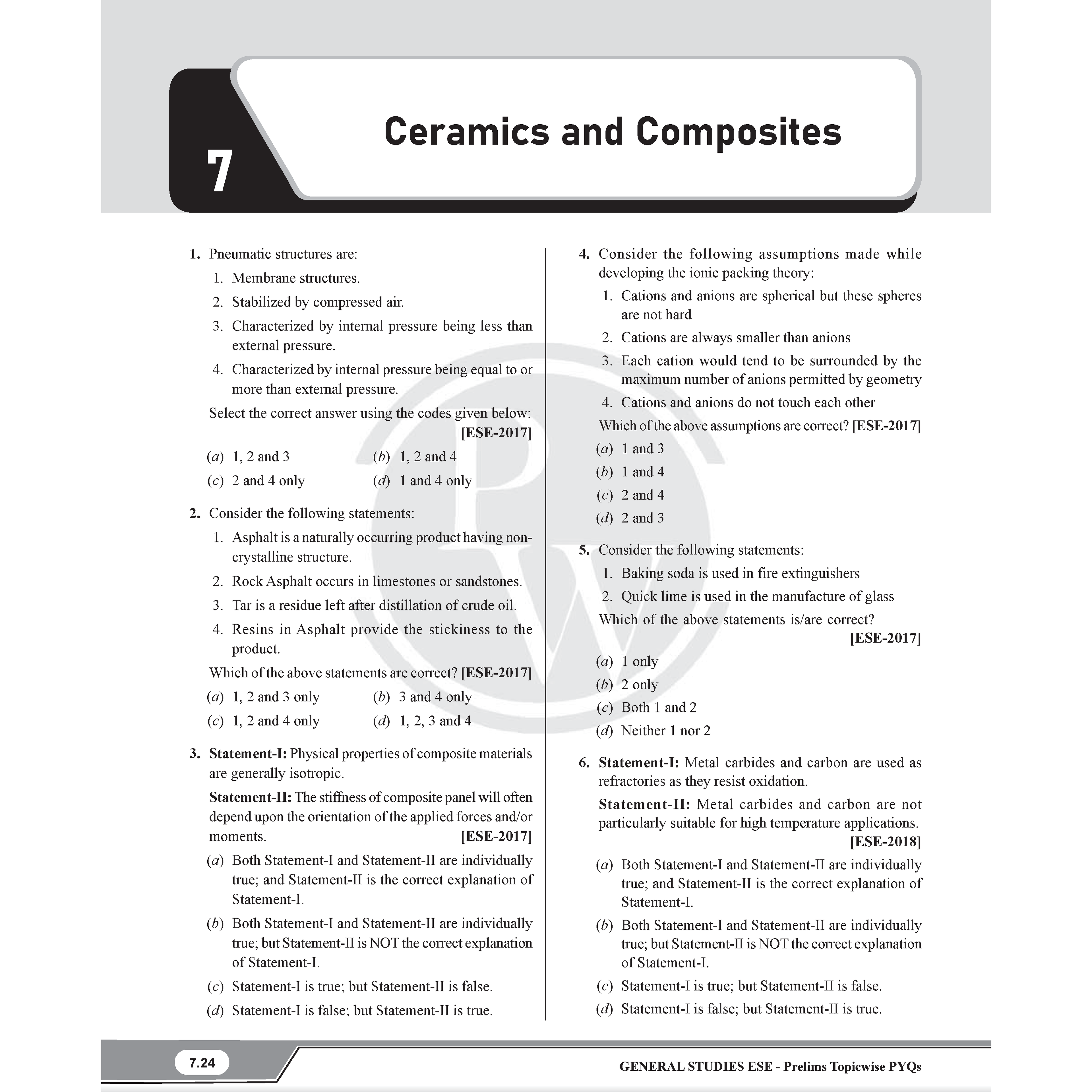 UPSC ESE Topicwise Previous Years Solved Questions Mechanical Engineering Preliminary Examination Volume 1 & 2 and General Studies & Engineering Aptitude Combo Set of 3 Books for 2026 Exams