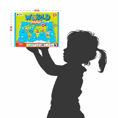 World Map Puzzle Kit for Kids | Learn Continents, Oceans, Top 10 Largest Countries & Volcanoes | Interactive STEM Geography Toy with 200+ Facts, DIY Volcano Experiment, Flags, Cutouts & More – Age 8+