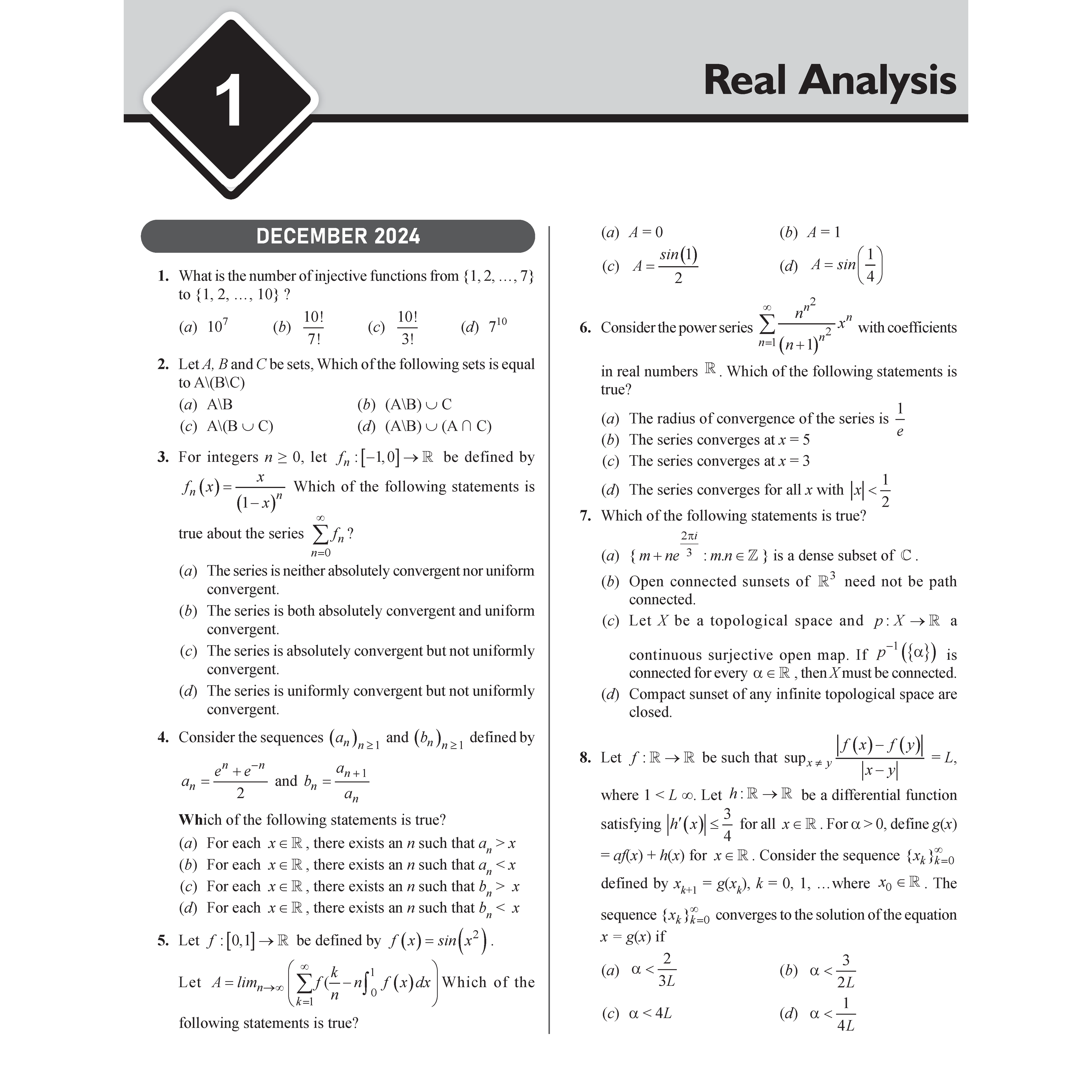 CSIR - NET Recap Mathematical Sciences Chapterwise & Yearwise Previous Years Solved Papers (2025-2015) PYQ Latest June 2025 Exam Questions Covered l GATE, TIFR, BARC, and IIT JAM Exams