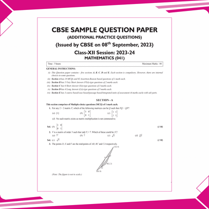 12th Sample Paper for 2025